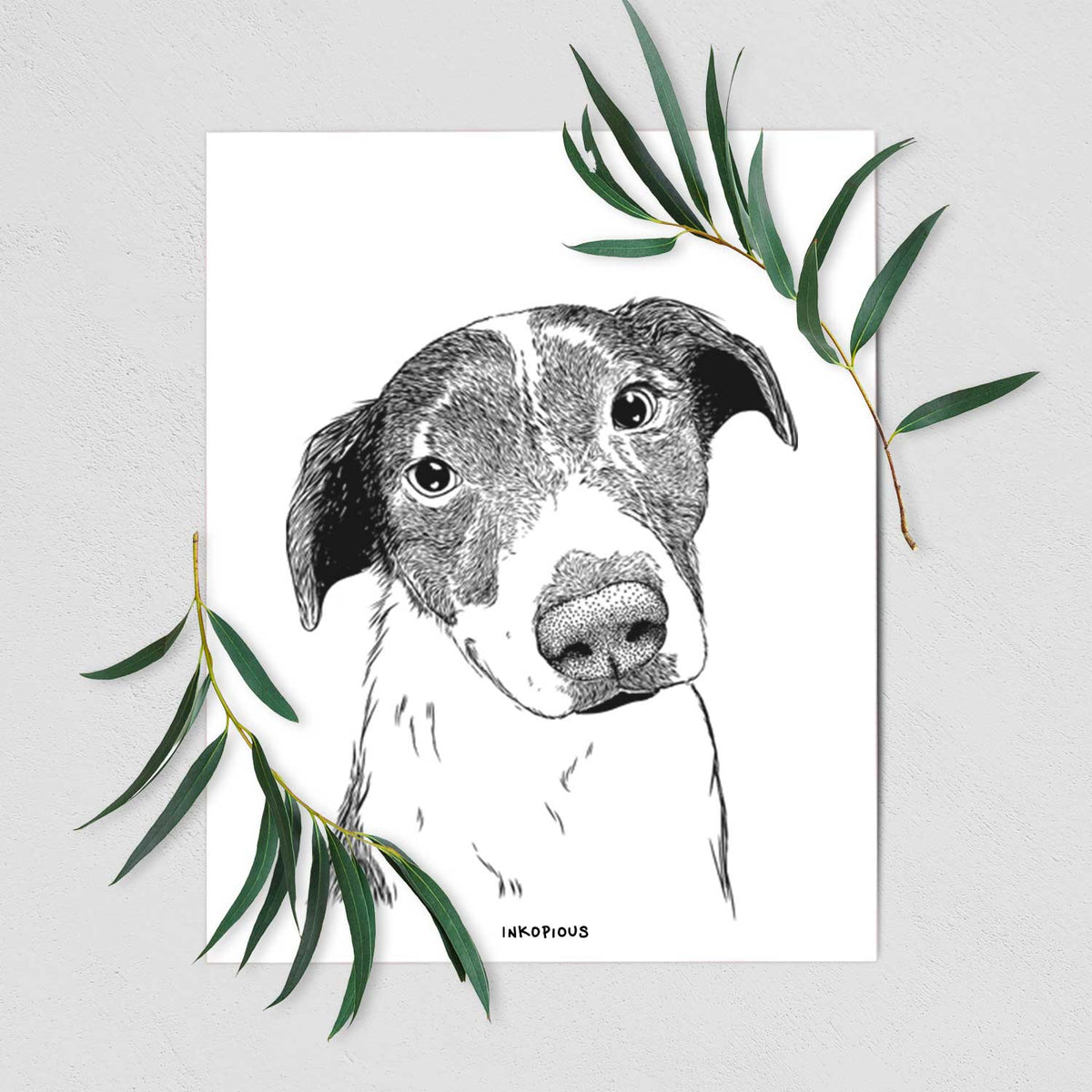 Sophia the Mixed Breed Art Print