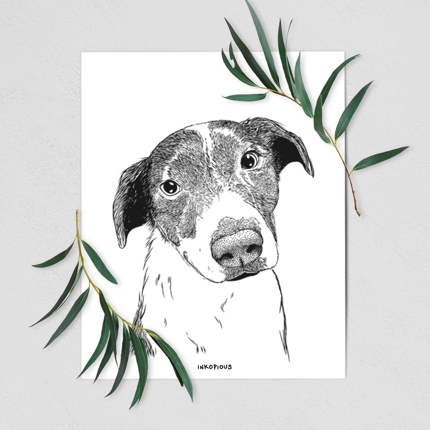 Sophia the Mixed Breed Art Print