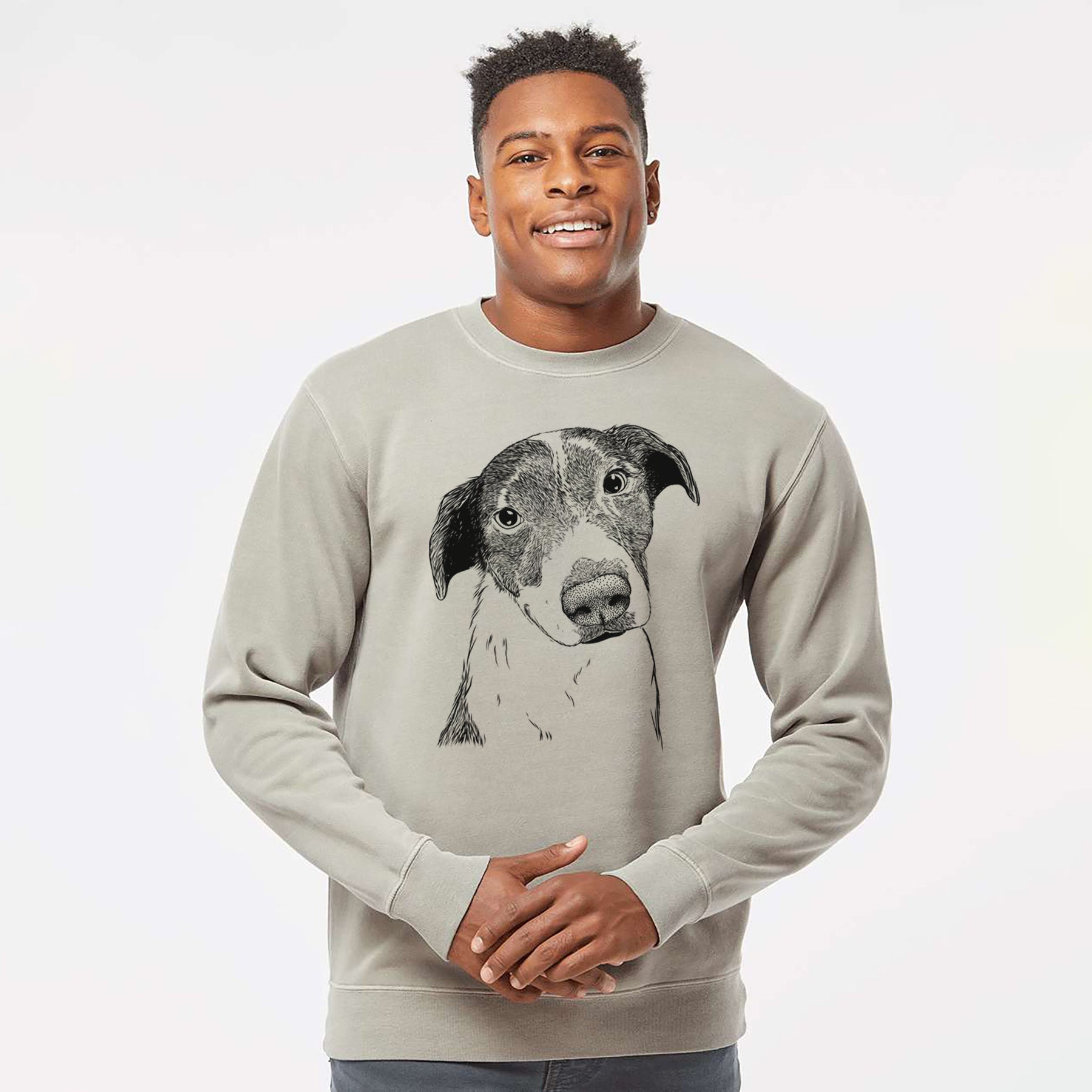 Bare Sophia the Mixed Breed - Unisex Pigment Dyed Crew Sweatshirt