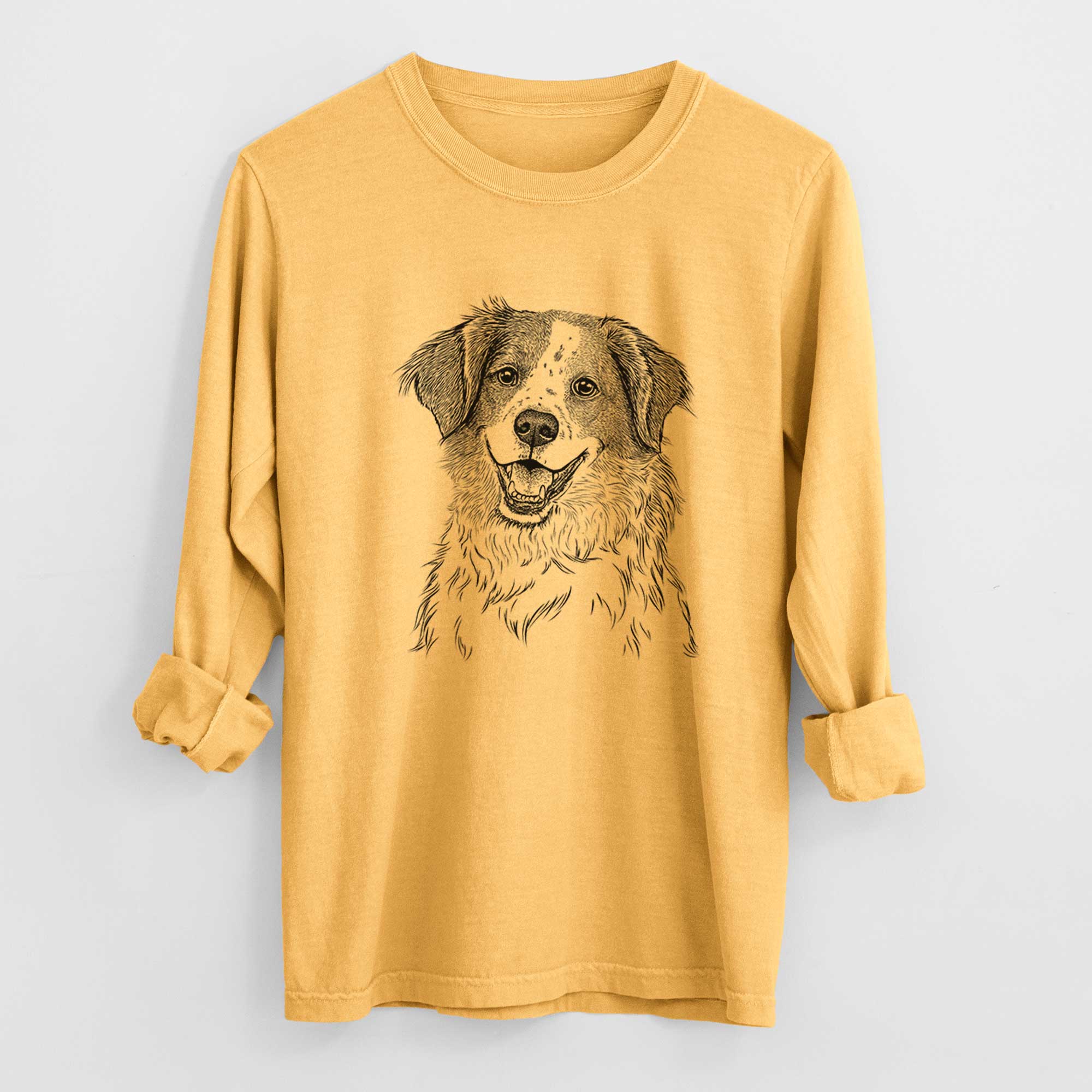 Bare Sophie the Brittany Beagle Mix - Heavyweight 100% Cotton Long Sleeve