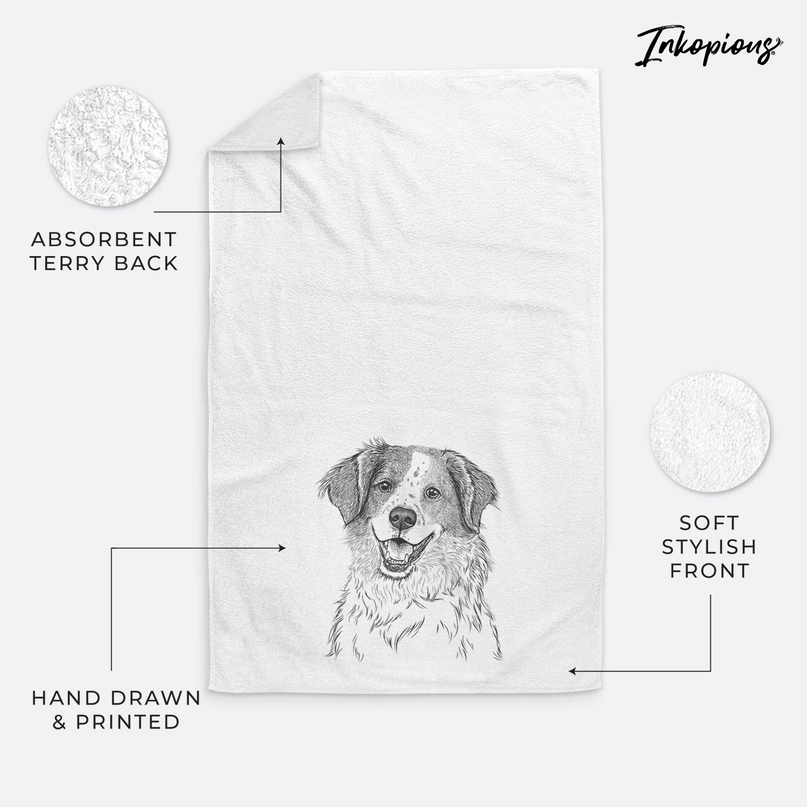 Sophie the Brittany Beagle Mix Decorative Hand Towel