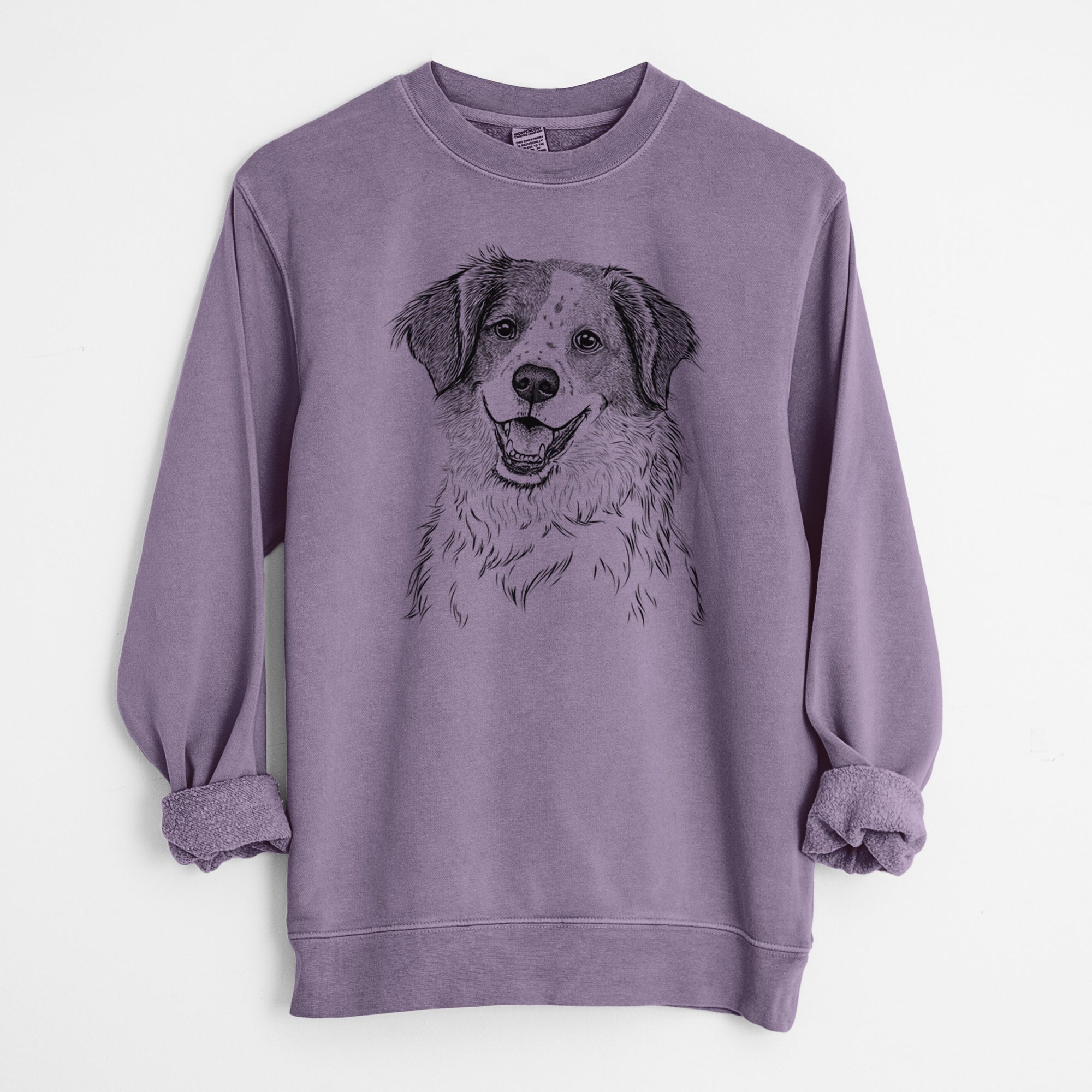 Bare Sophie the Brittany Beagle Mix - Unisex Pigment Dyed Crew Sweatshirt