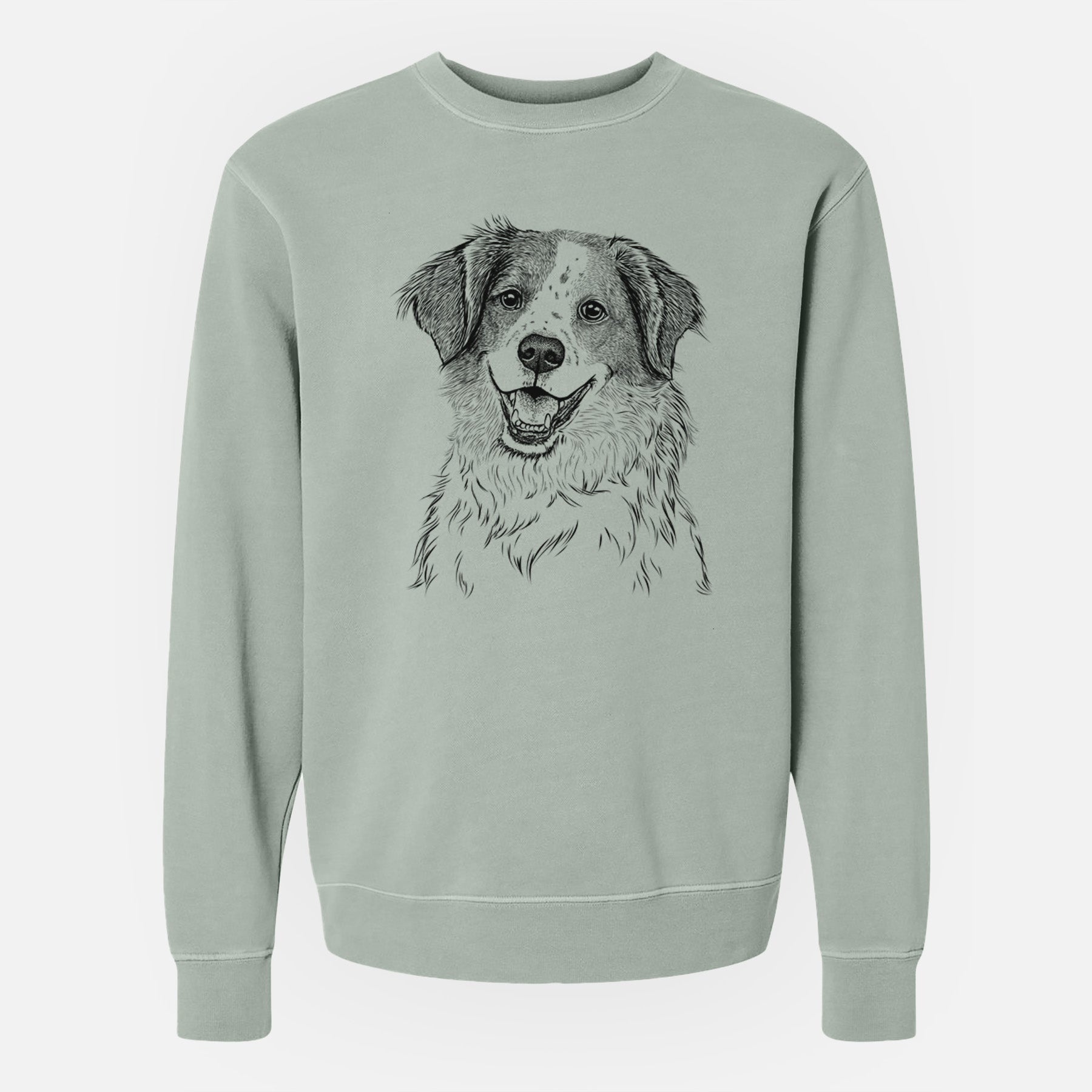 Bare Sophie the Brittany Beagle Mix - Unisex Pigment Dyed Crew Sweatshirt