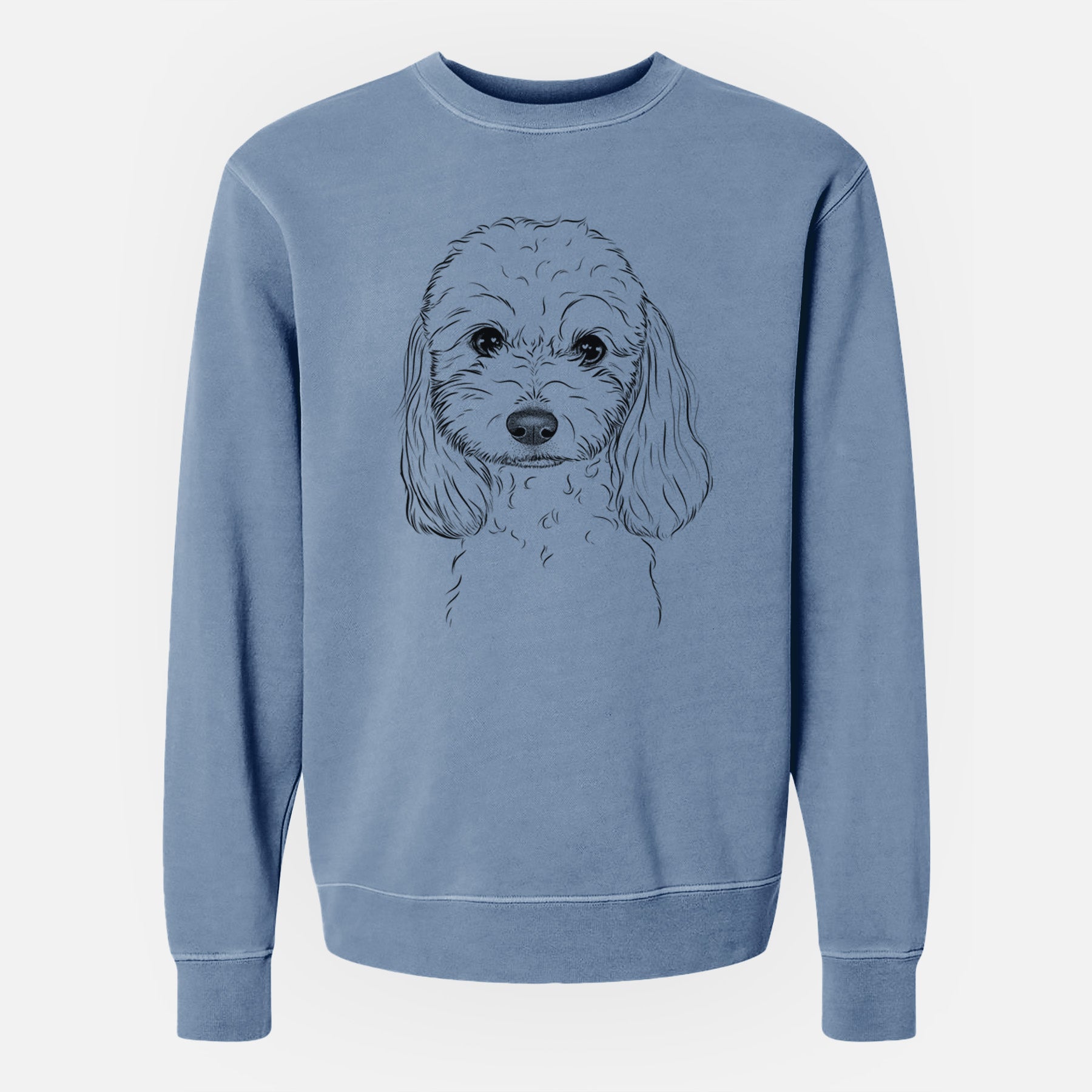 Bare Sophie the Coton de Tulear - Unisex Pigment Dyed Crew Sweatshirt