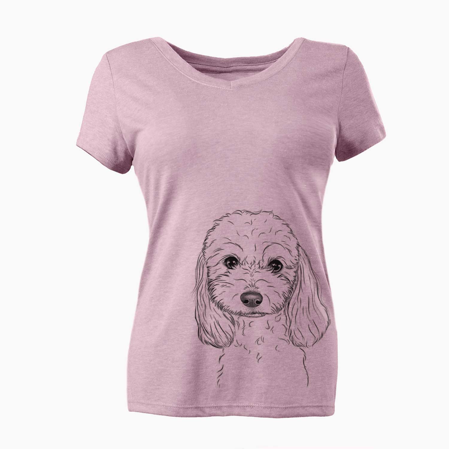 Bare Sophie the Coton de Tulear - Women's V-neck Shirt