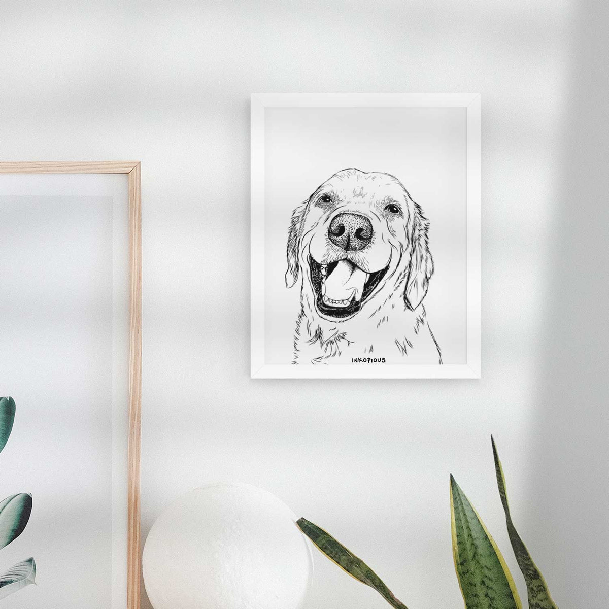Spanky the Golden Retriever Art Print