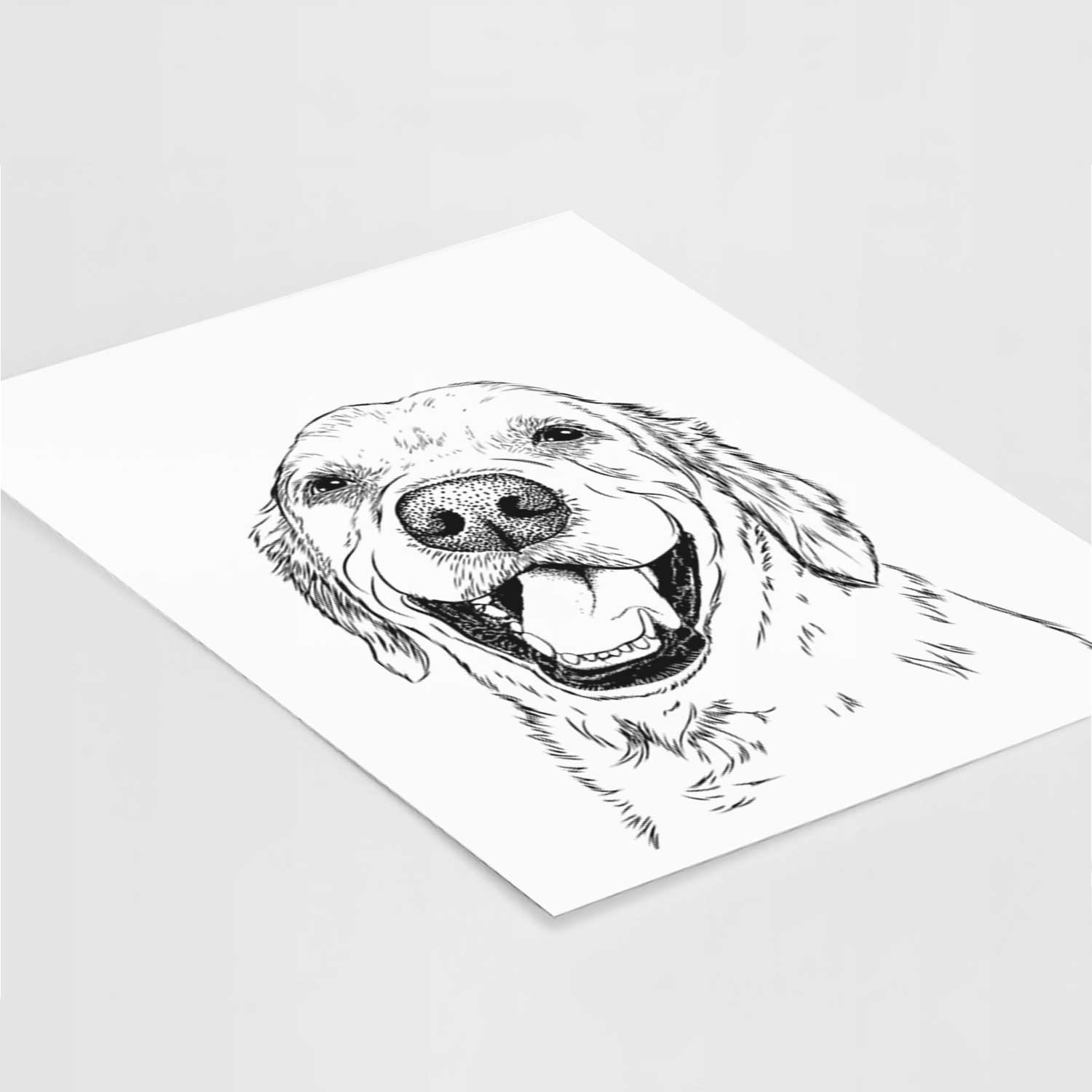 Spanky the Golden Retriever Art Print