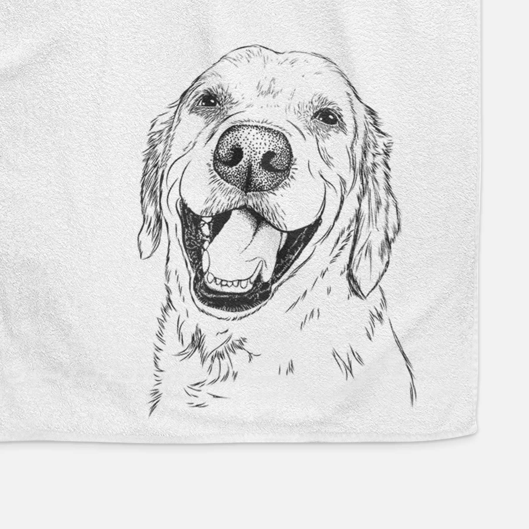 Spanky the Golden Retriever Decorative Hand Towel