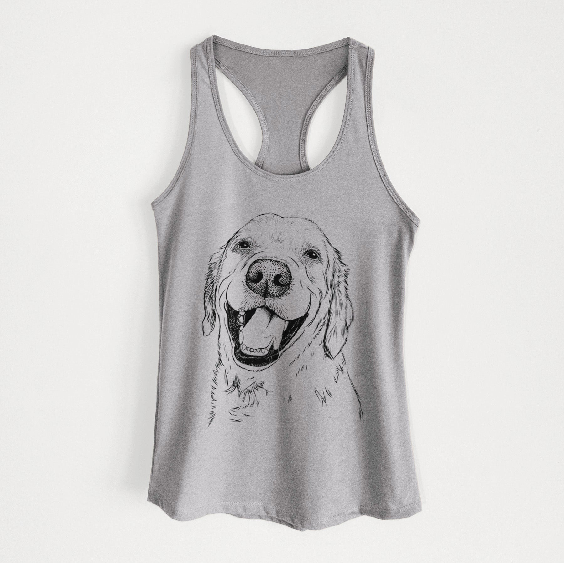 Spanky the Golden Retriever - Women's Racerback Tanktop