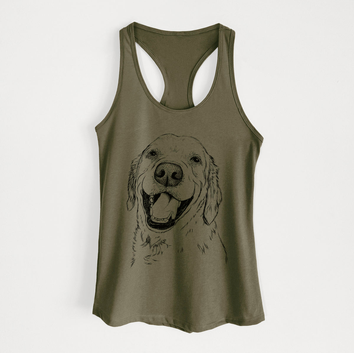 Spanky the Golden Retriever - Women's Racerback Tanktop