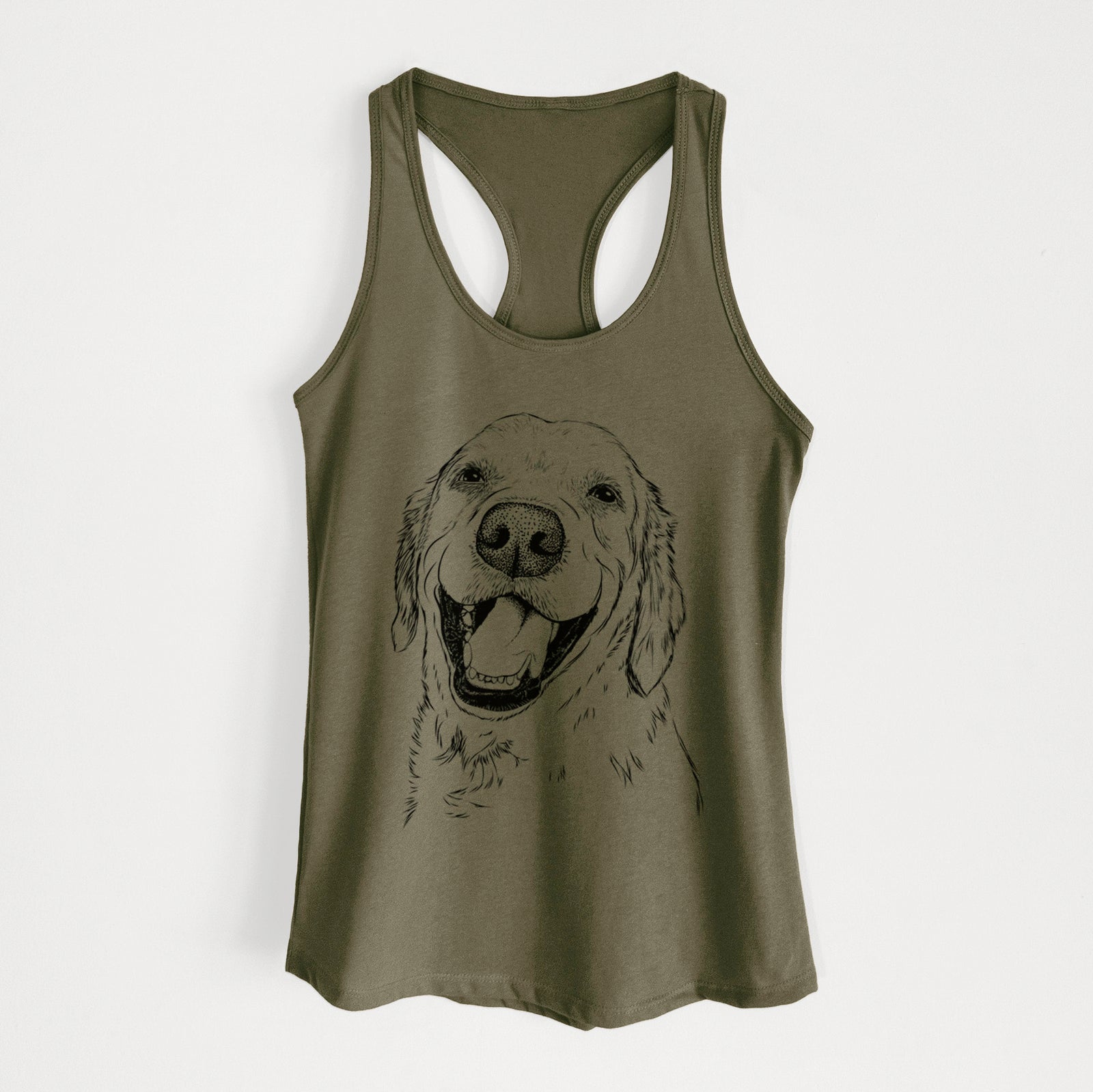 Spanky the Golden Retriever - Women's Racerback Tanktop