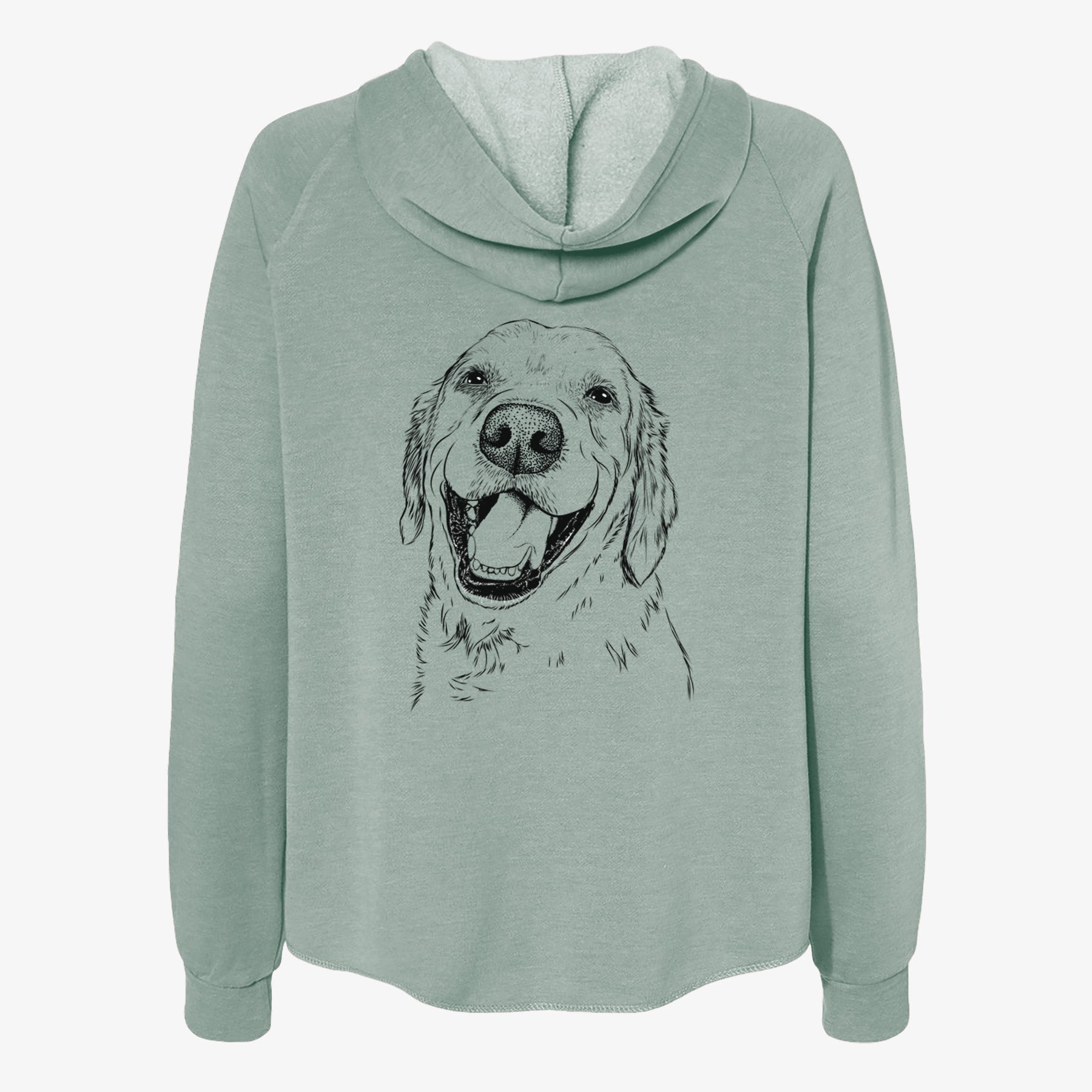 Spanky the Golden Retriever - Women's Cali Wave Zip-Up Sweatshirt