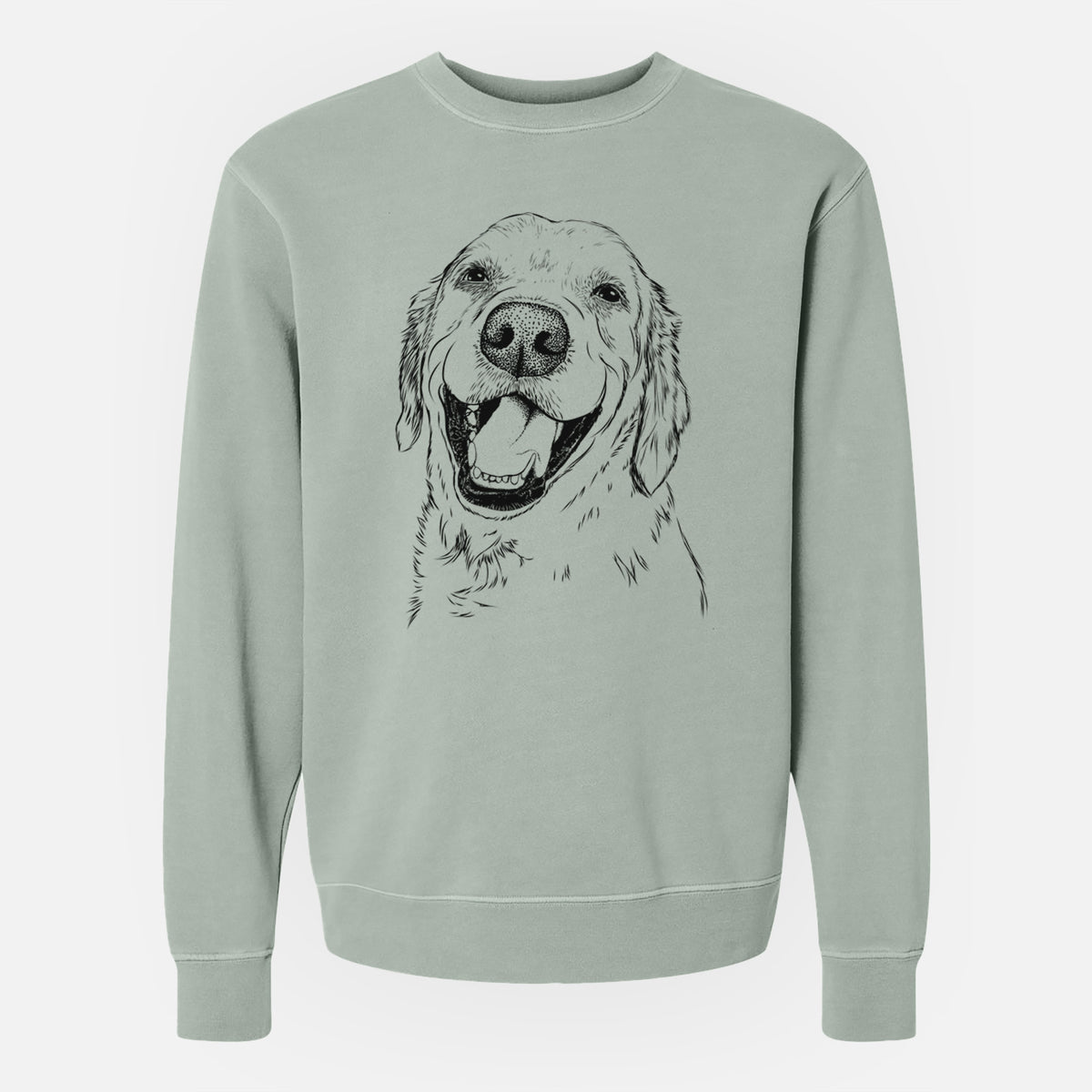 Bare Spanky the Golden Retriever - Unisex Pigment Dyed Crew Sweatshirt
