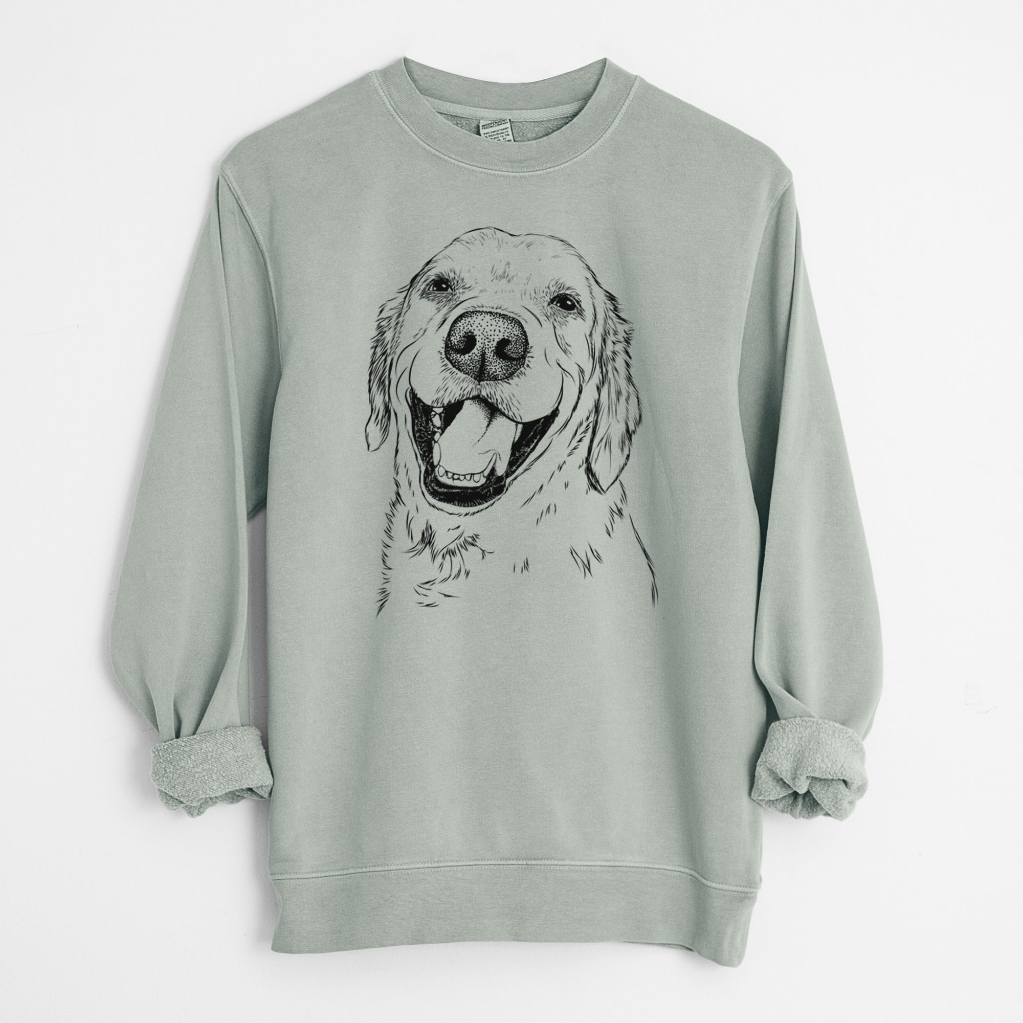 Bare Spanky the Golden Retriever - Unisex Pigment Dyed Crew Sweatshirt