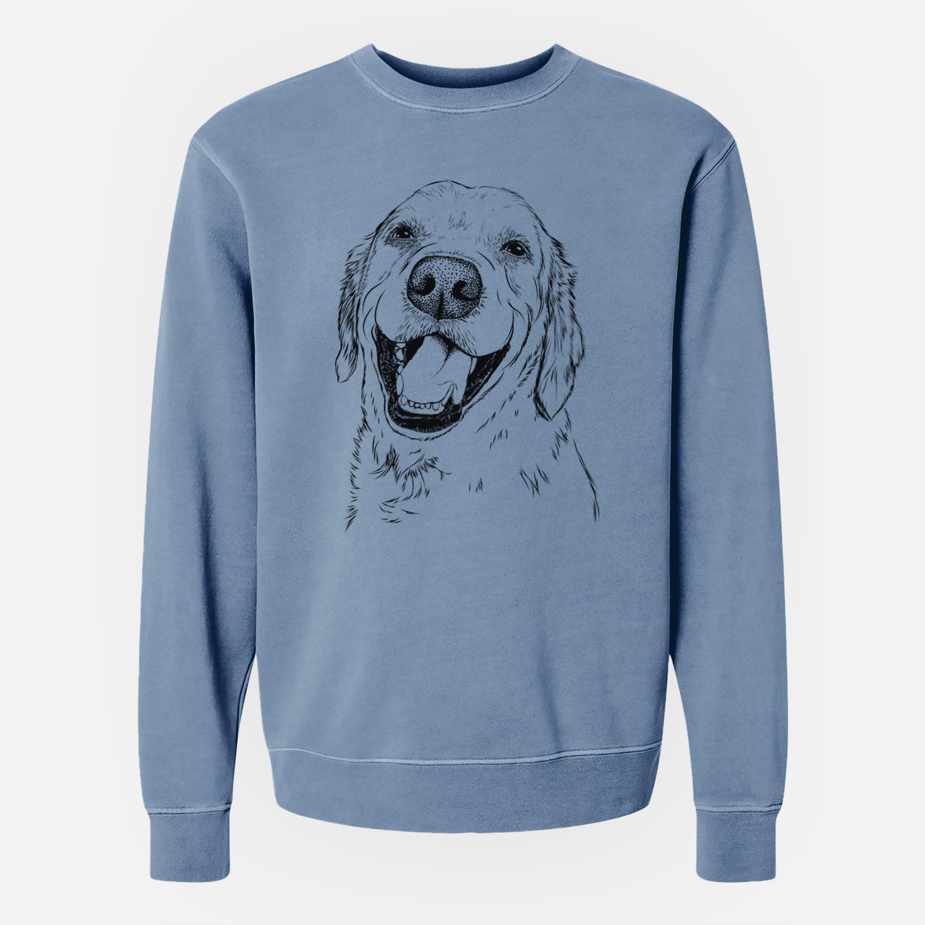 Bare Spanky the Golden Retriever - Unisex Pigment Dyed Crew Sweatshirt