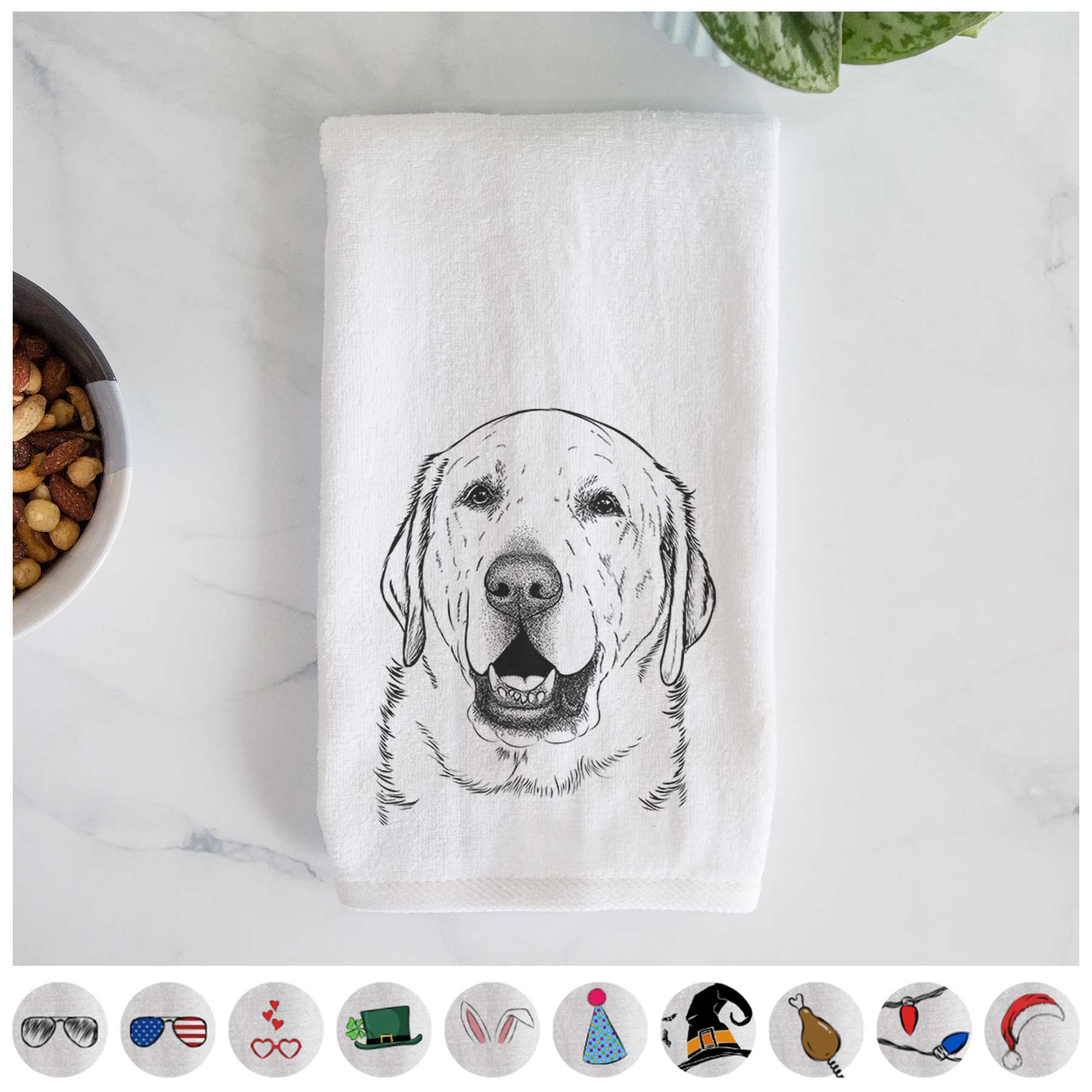 Sparks the Labrador Retriever Decorative Hand Towel