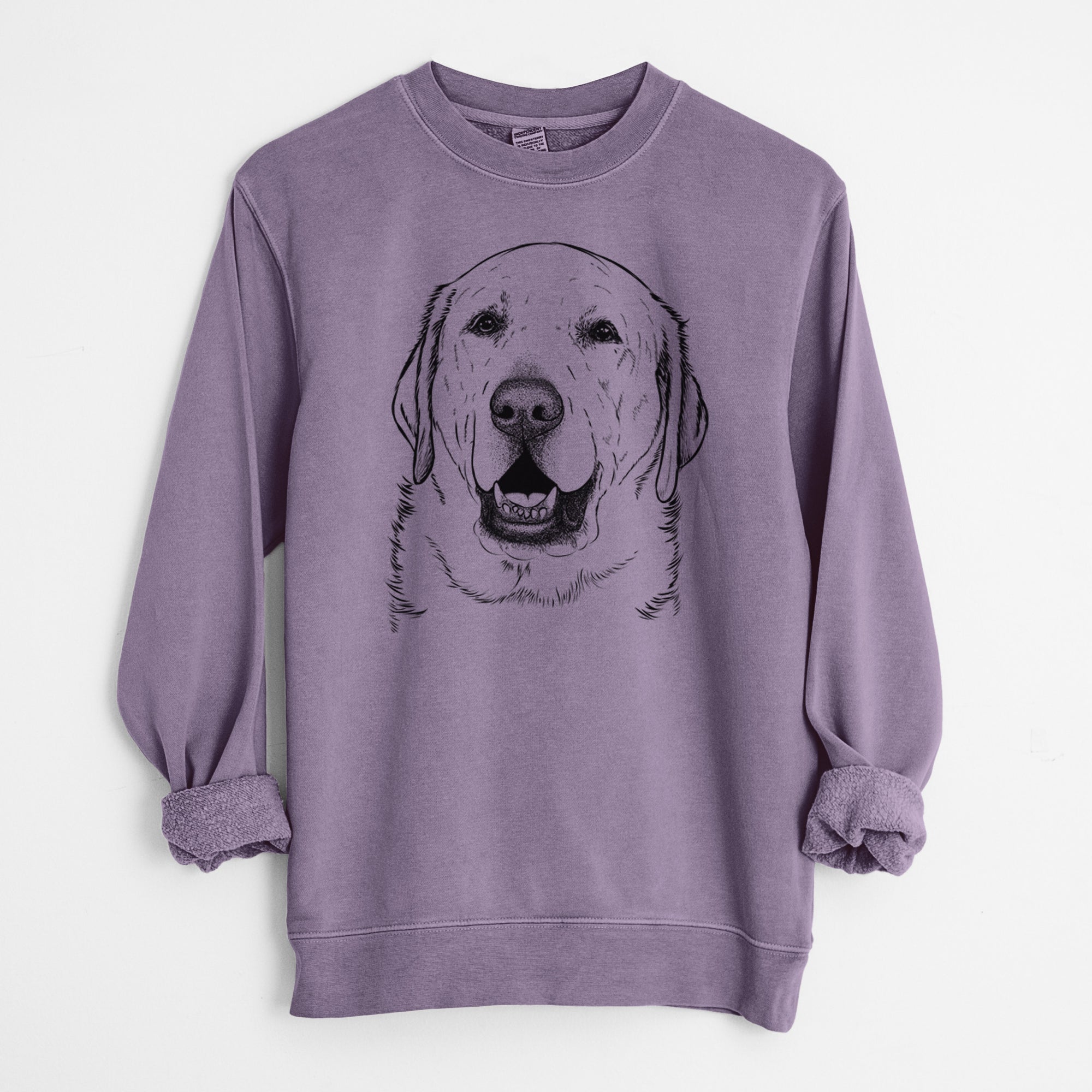 Bare Sparks the Labrador Retriever - Unisex Pigment Dyed Crew Sweatshirt