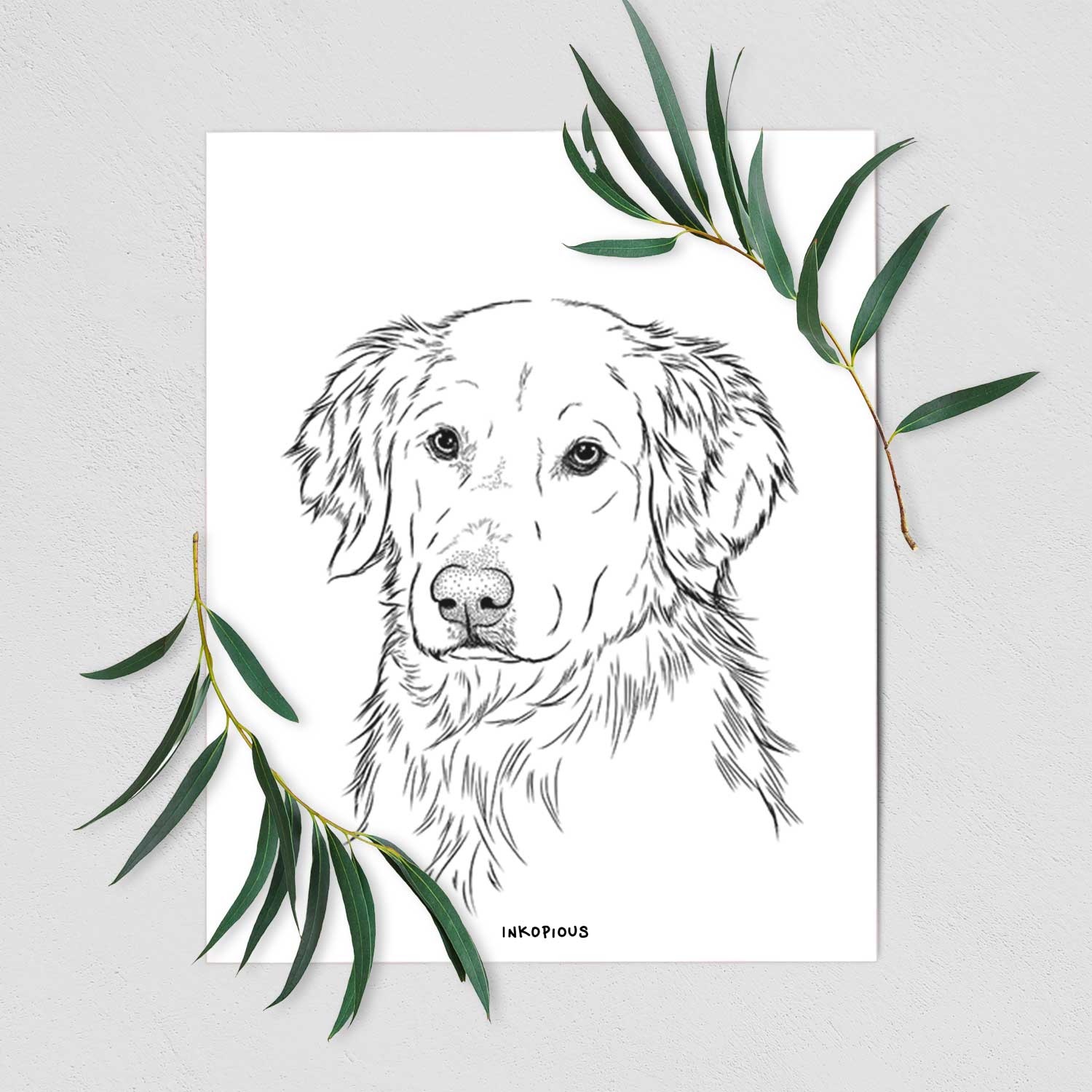 Spencer the Golden Retriever Art Print