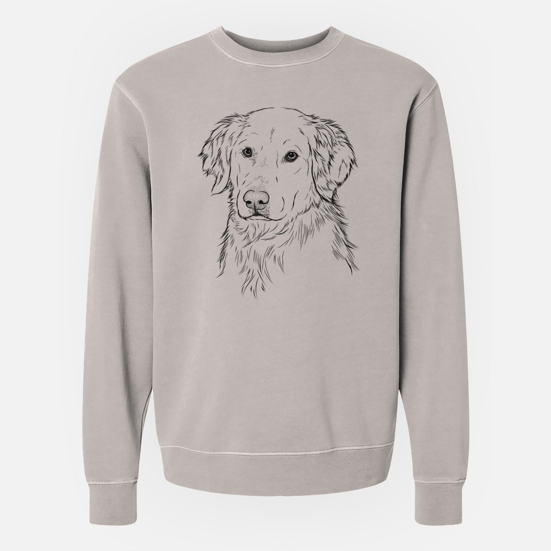 Bare Spencer the Golden Retriever - Unisex Pigment Dyed Crew Sweatshirt