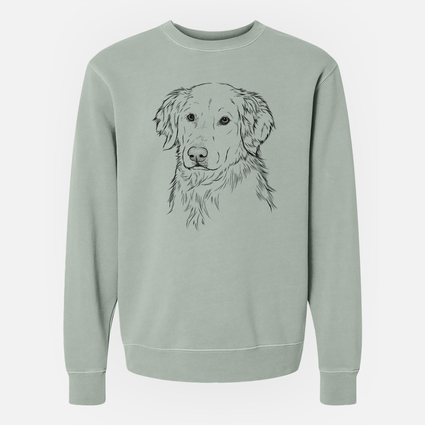 Bare Spencer the Golden Retriever - Unisex Pigment Dyed Crew Sweatshirt