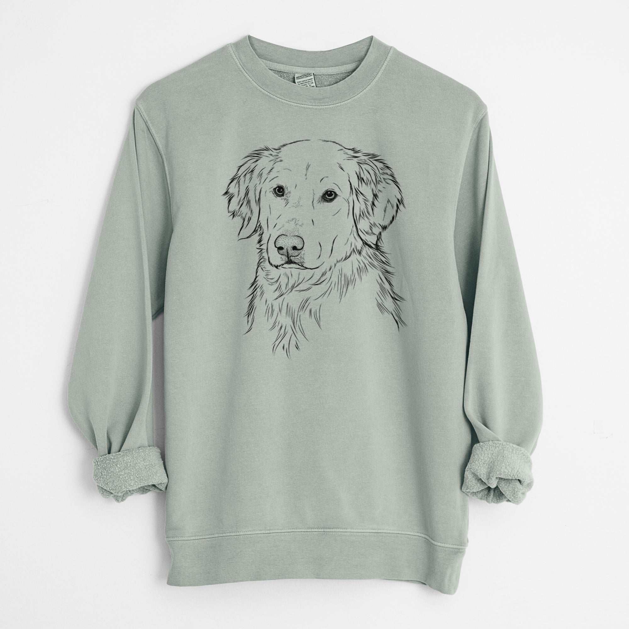 Bare Spencer the Golden Retriever - Unisex Pigment Dyed Crew Sweatshirt