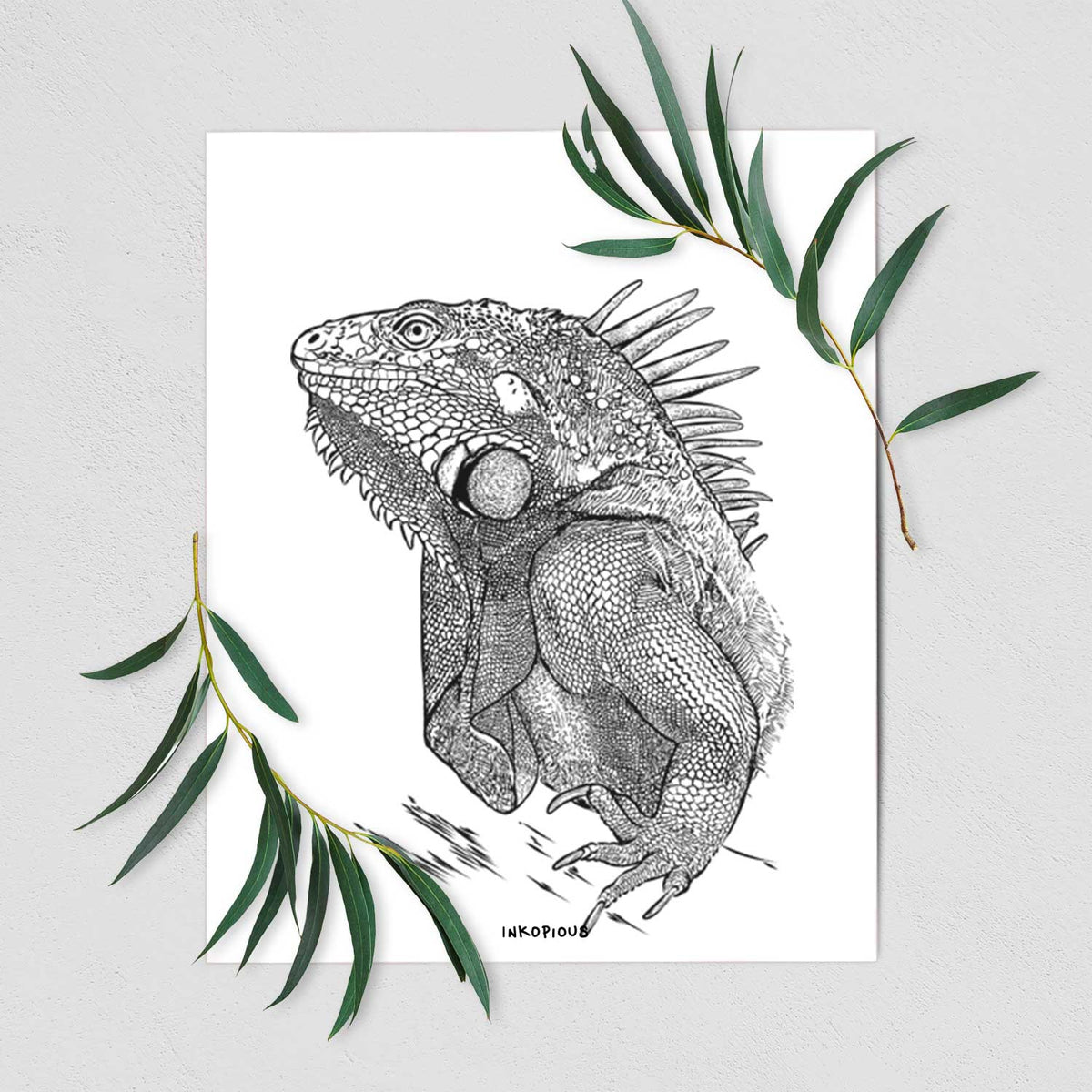 Spike the Iguana Art Print