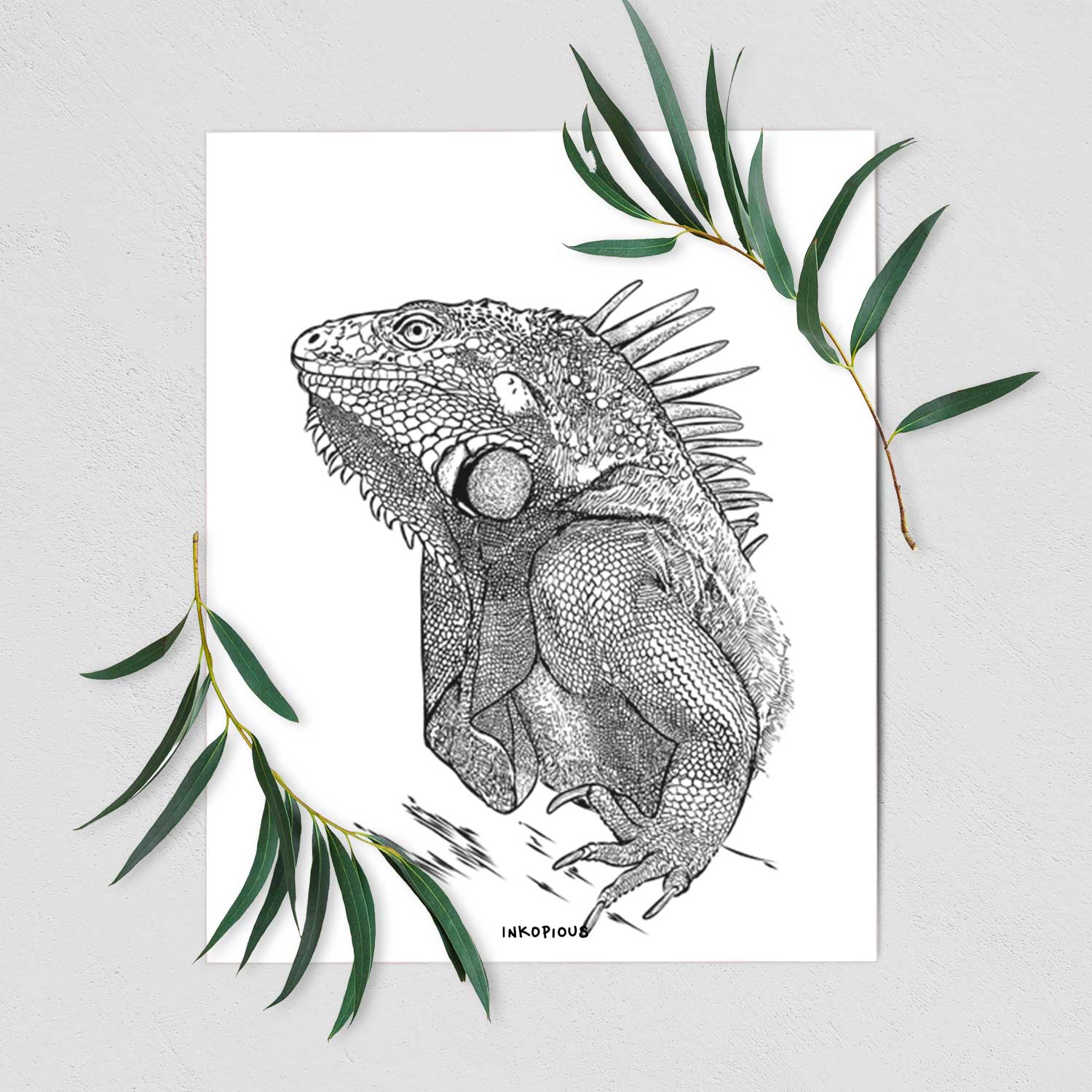 Spike the Iguana Art Print
