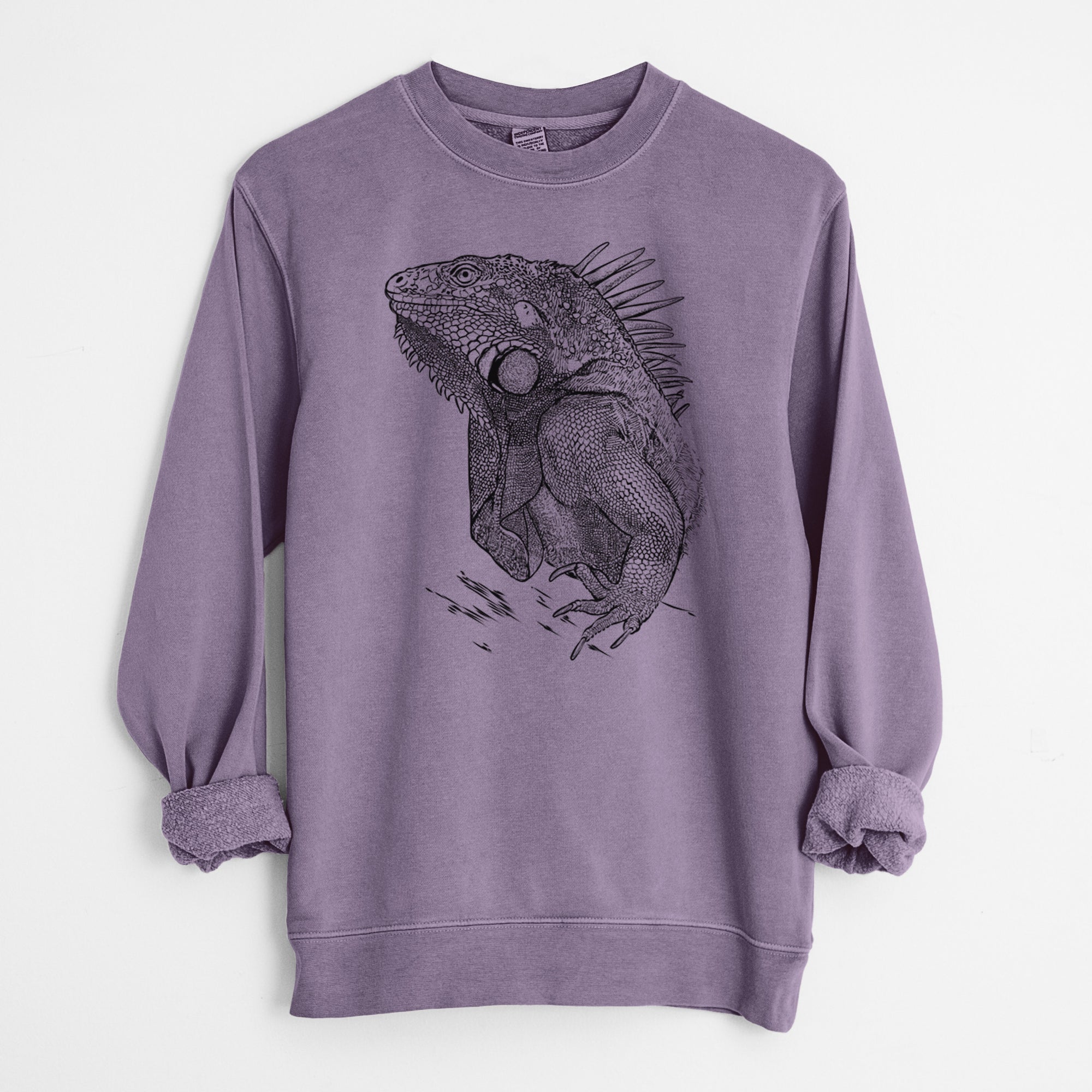 Bare Spike the Iguana - Unisex Pigment Dyed Crew Sweatshirt