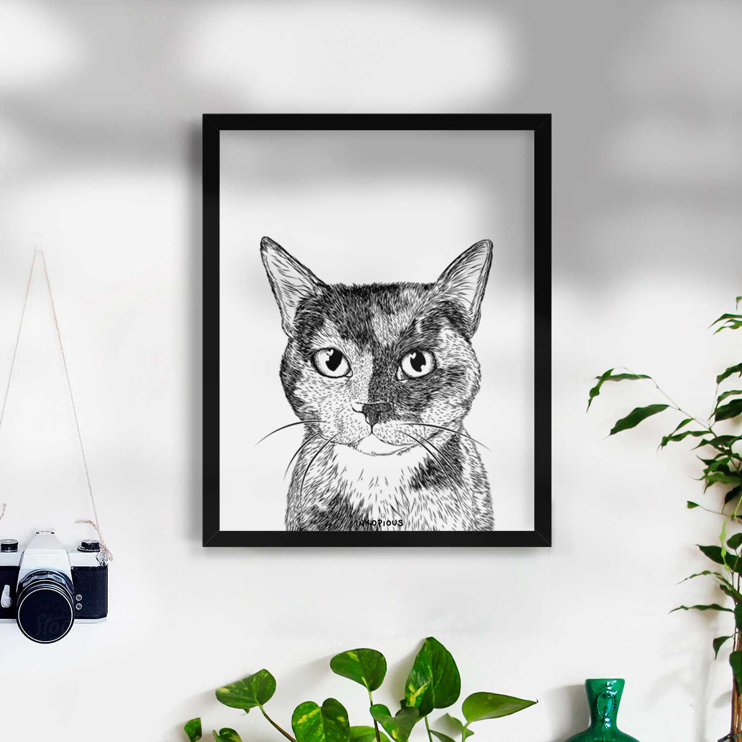 Spooky Kitty the Tortoiseshell Cat Art Print