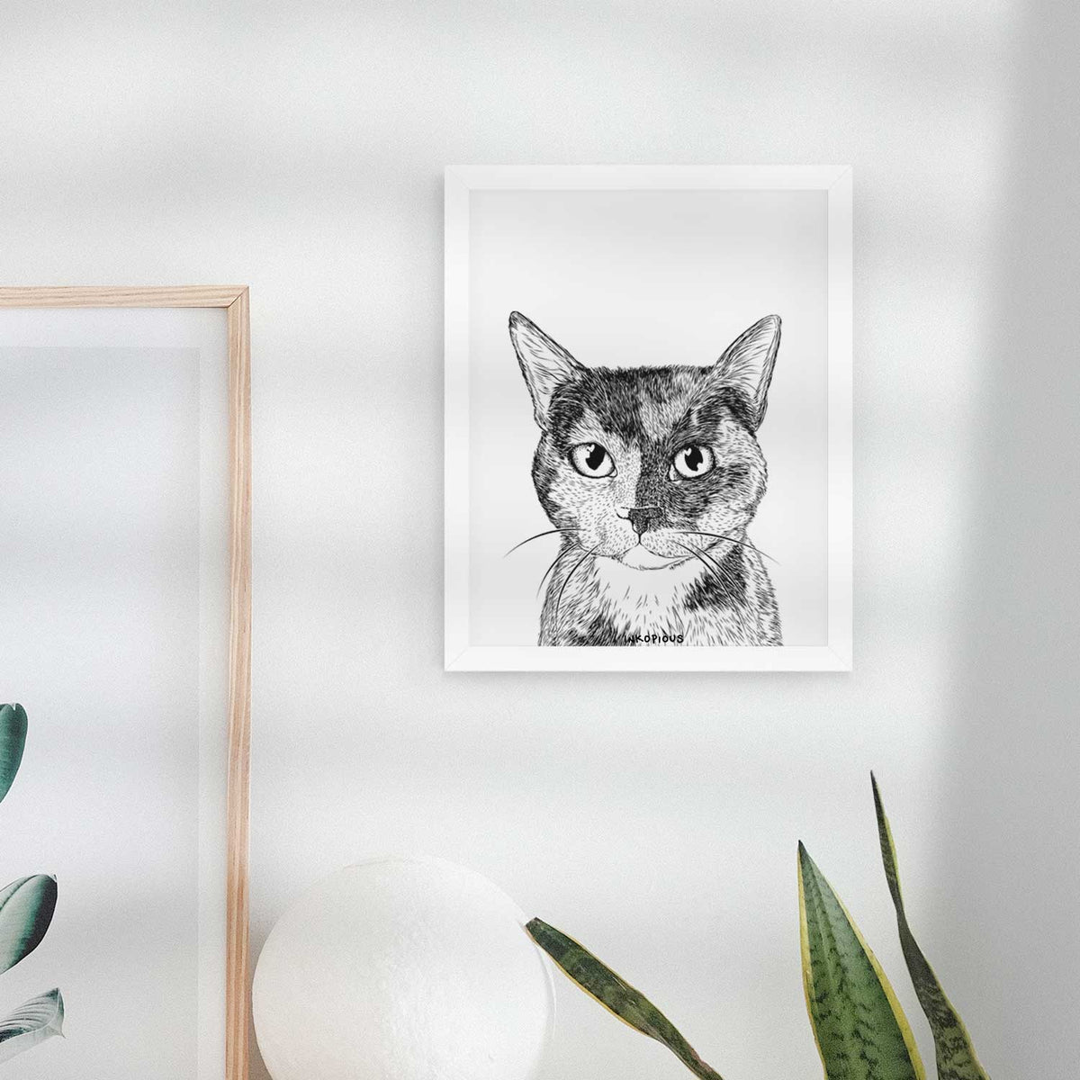 Spooky Kitty the Tortoiseshell Cat Art Print