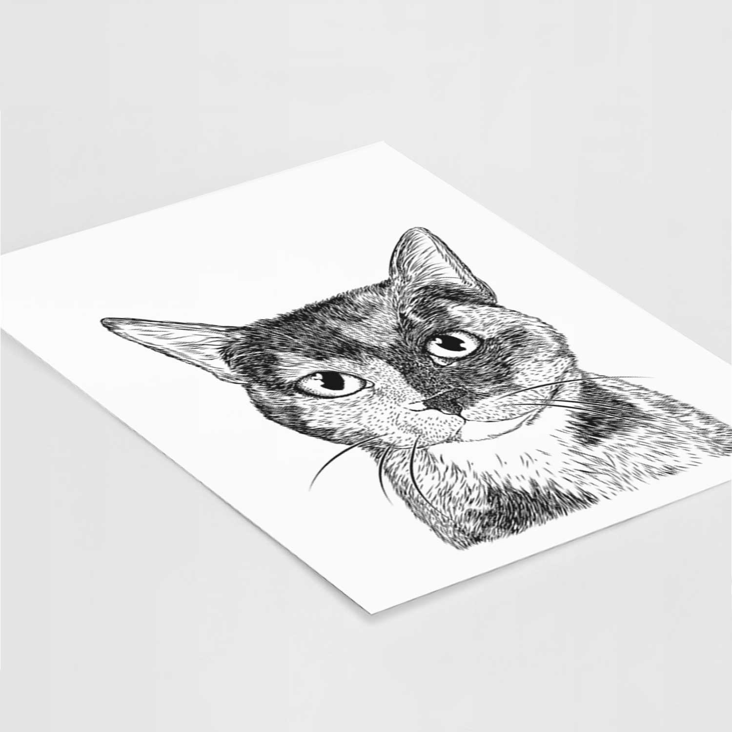 Spooky Kitty the Tortoiseshell Cat Art Print