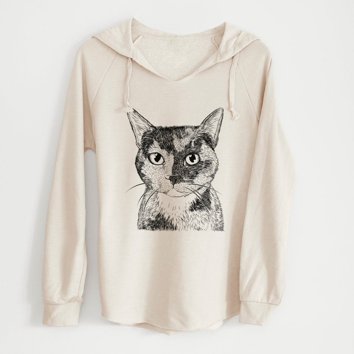 Bare Spooky Kitty the Tortoiseshell Cat - Cali Wave Hooded Sweatshirt