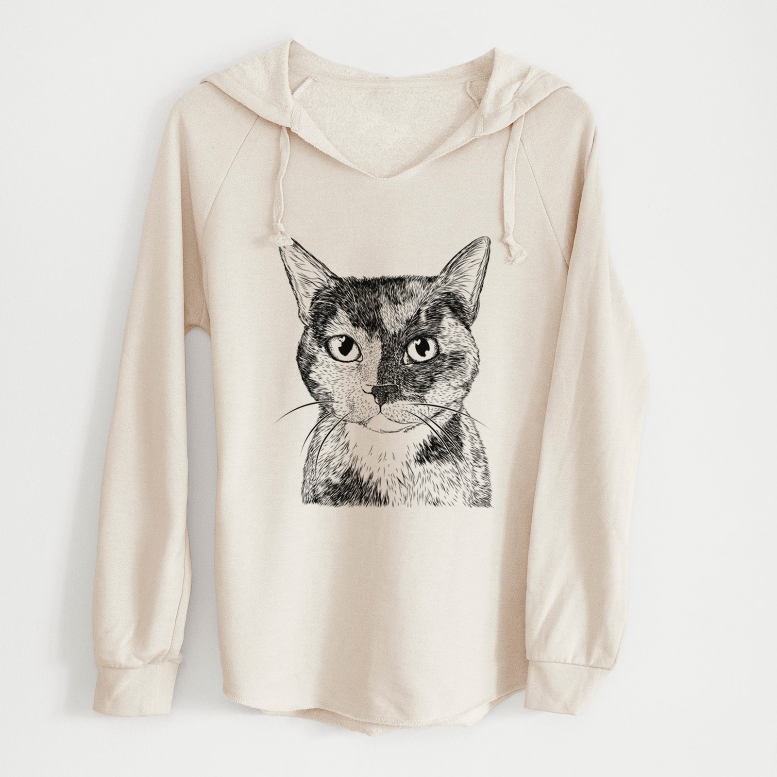 Bare Spooky Kitty the Tortoiseshell Cat - Cali Wave Hooded Sweatshirt