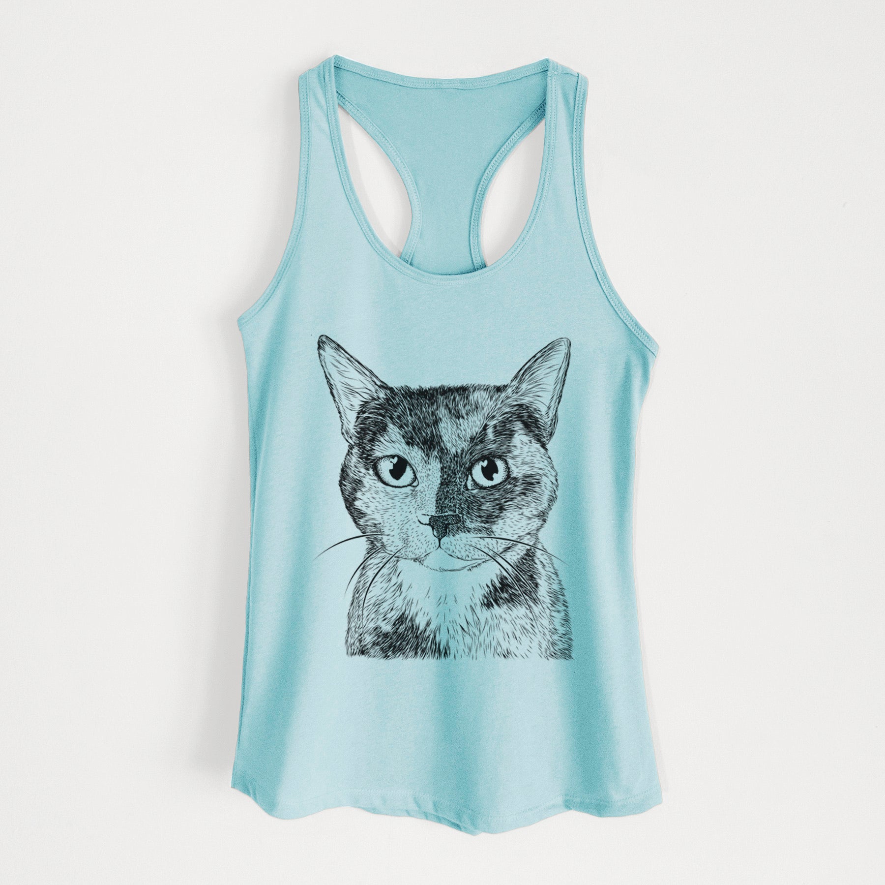 Spooky Kitty the Tortoiseshell Cat - Women's Racerback Tanktop