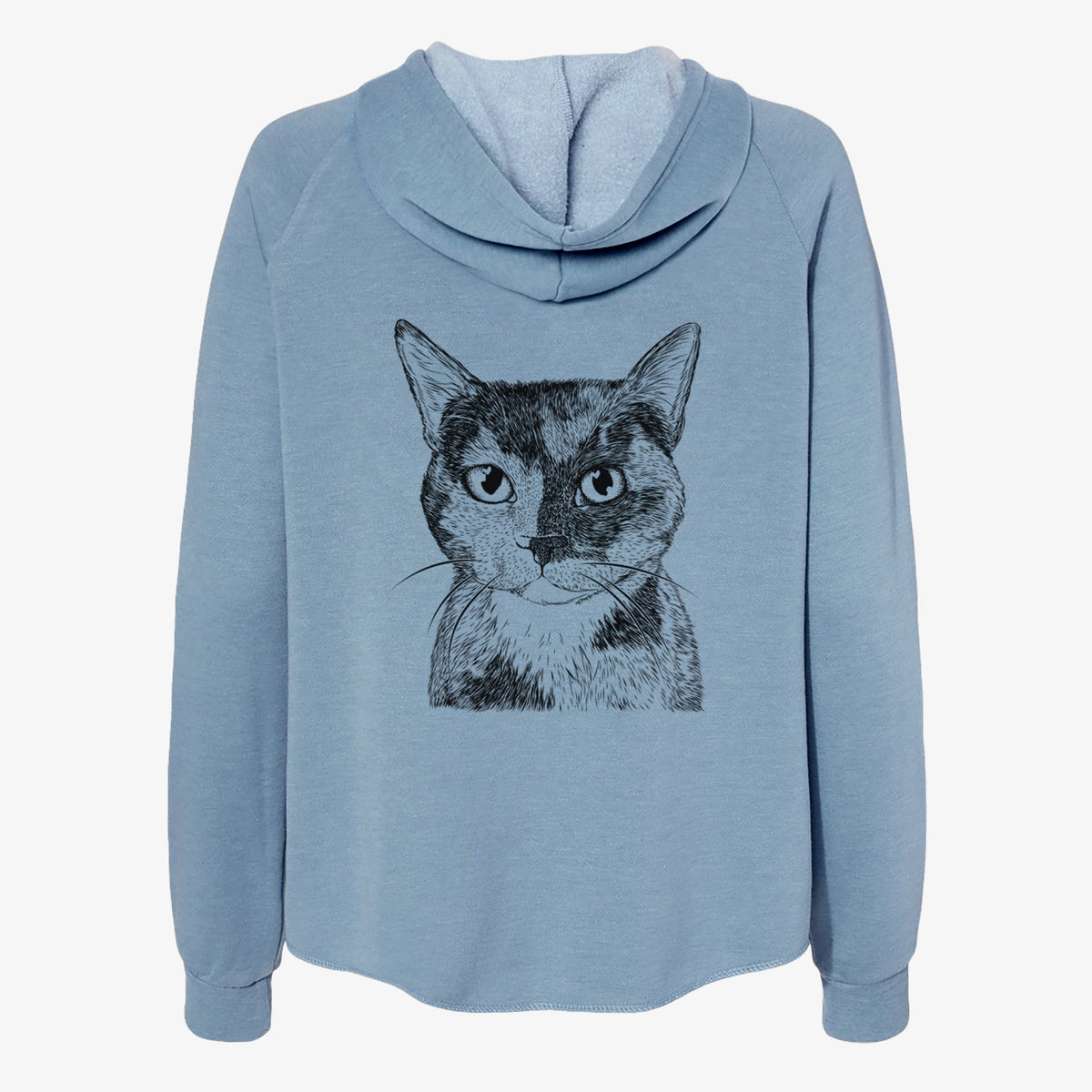 Spooky Kitty the Tortoiseshell Cat - Women's Cali Wave Zip-Up Sweatshirt