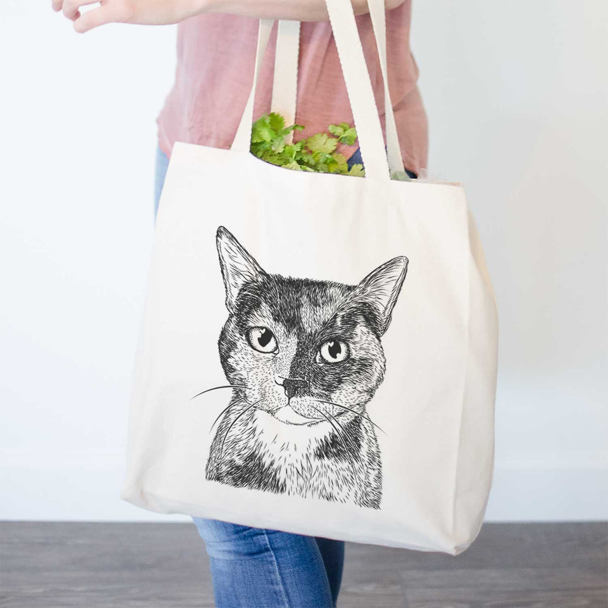 Spooky Kitty the Tortoiseshell Cat - Tote Bag