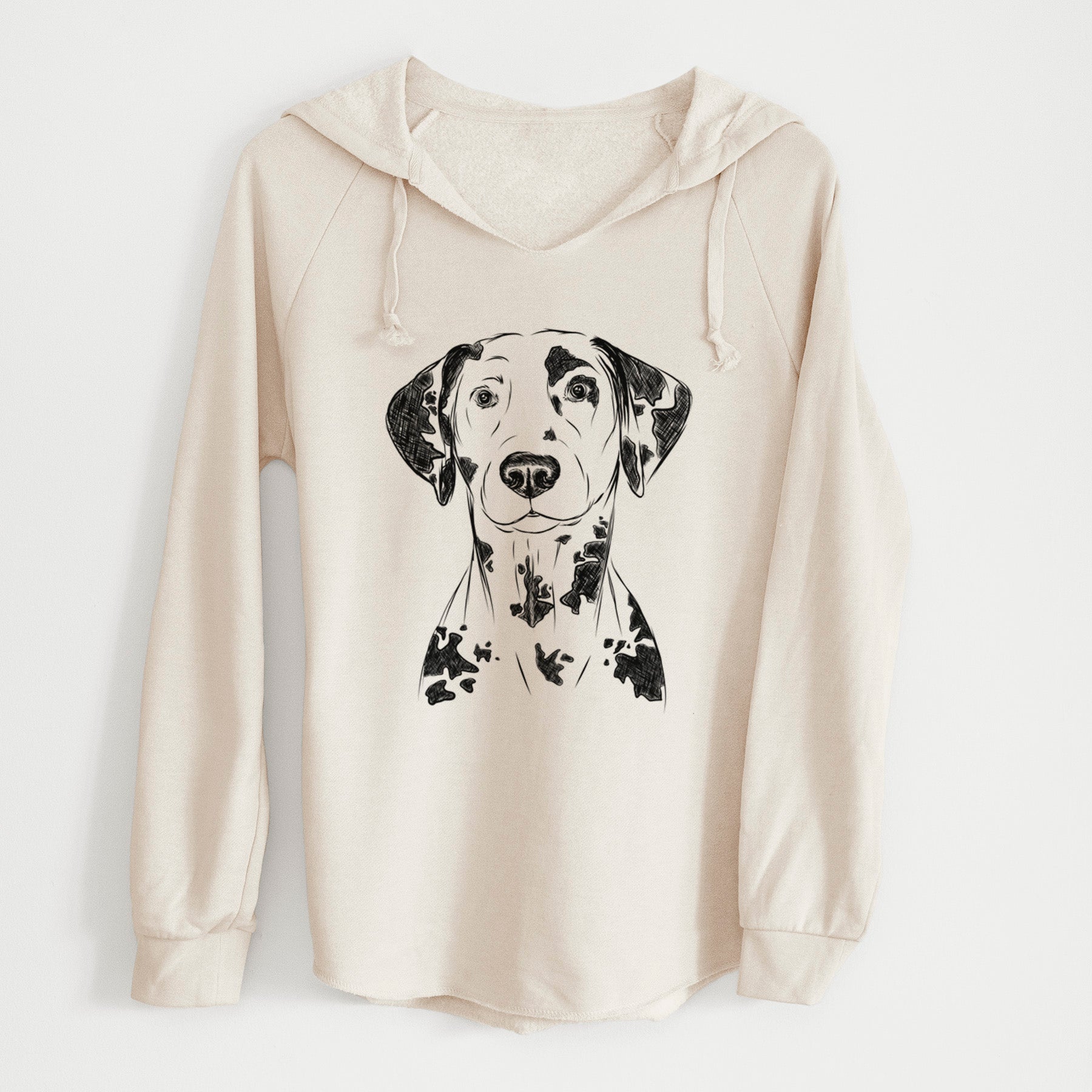 Bare Spot the Dalmatian - Cali Wave Hooded Sweatshirt