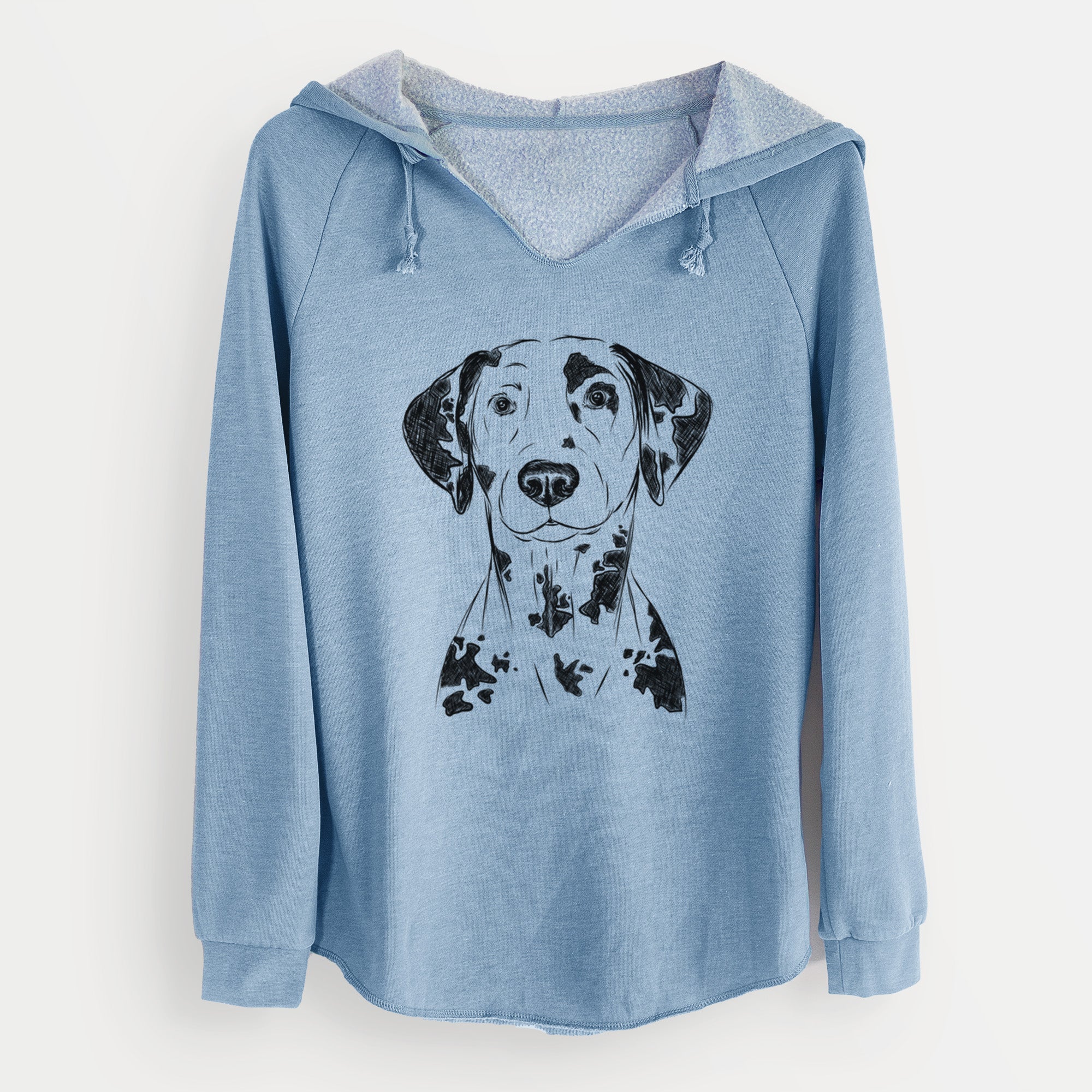 Bare Spot the Dalmatian - Cali Wave Hooded Sweatshirt