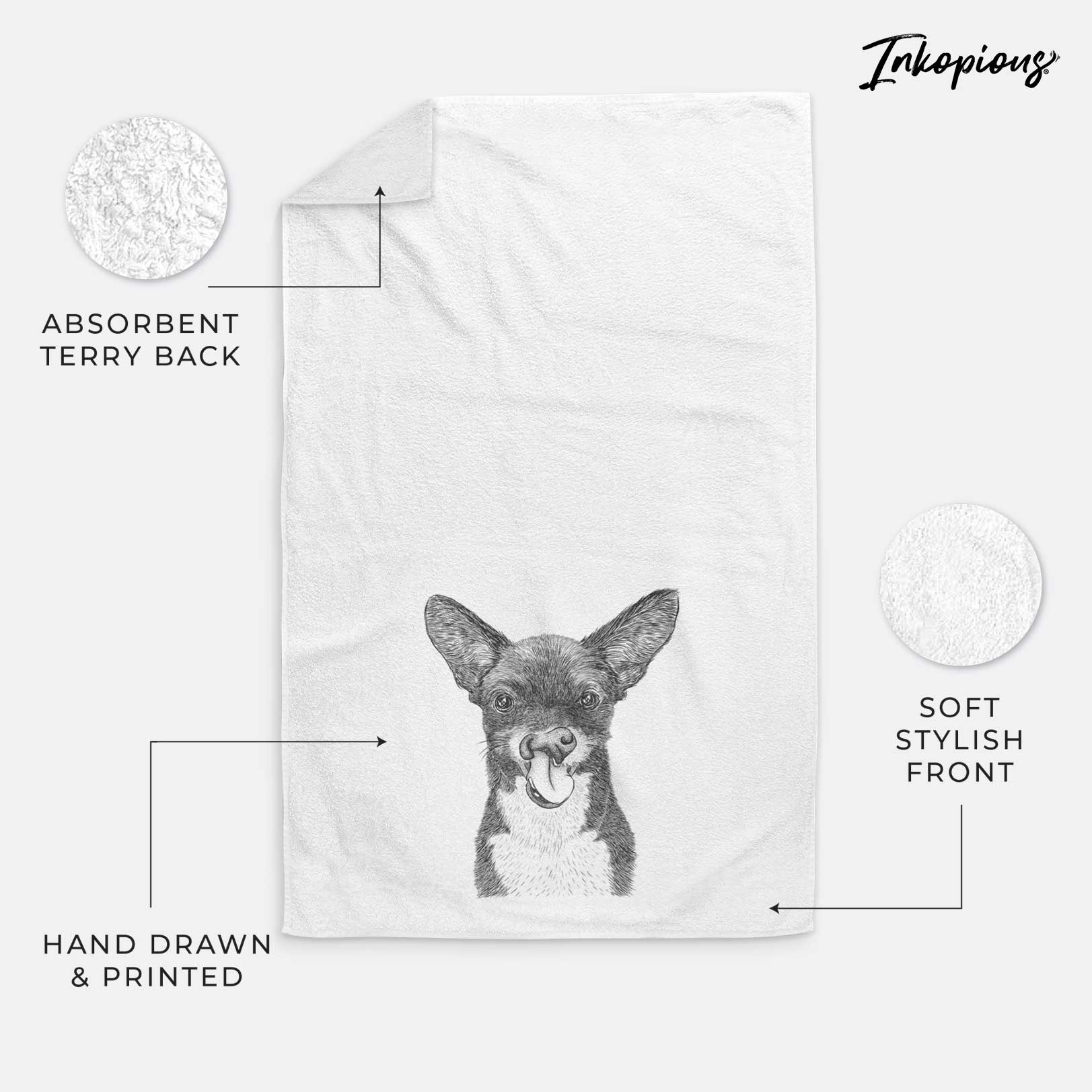 Sprout the Chihuahua Mix Decorative Hand Towel