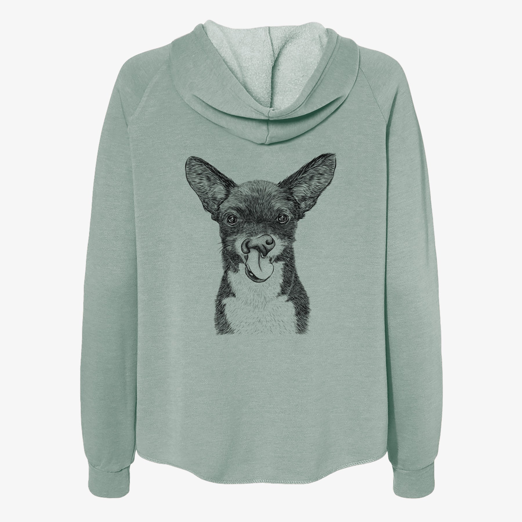 Sprout the Chihuahua Mix - Women's Cali Wave Zip-Up Sweatshirt