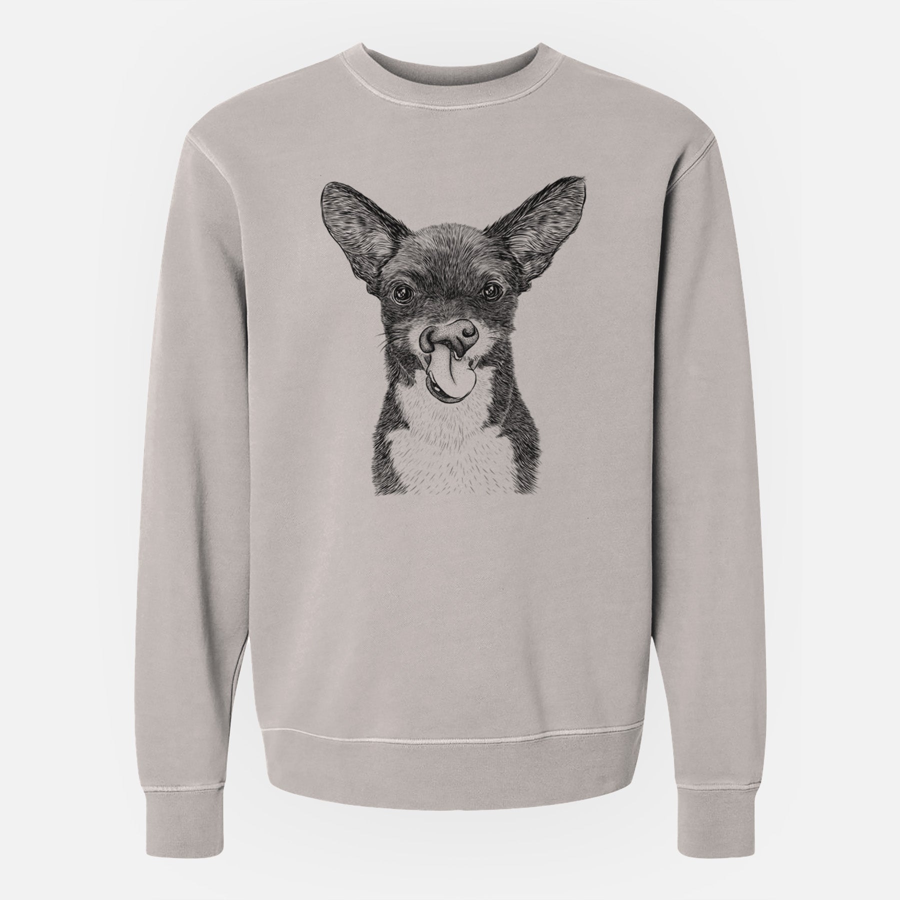 Bare Sprout the Chihuahua Mix - Unisex Pigment Dyed Crew Sweatshirt