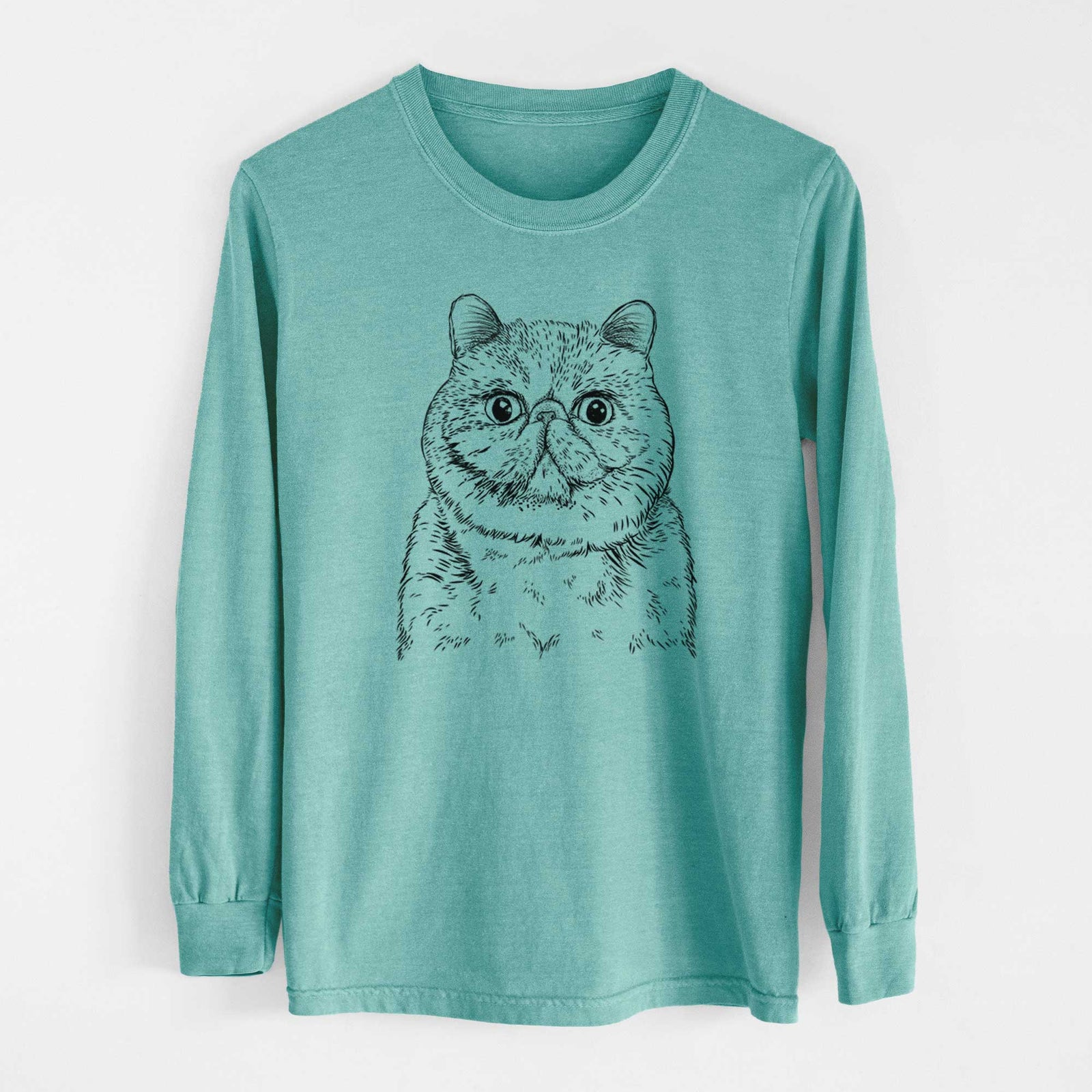 Bare Squish the Exotic Shorthair Cat - Heavyweight 100% Cotton Long Sleeve