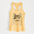 Stache the Longhaired Mustard Cat - Women's Racerback Tanktop