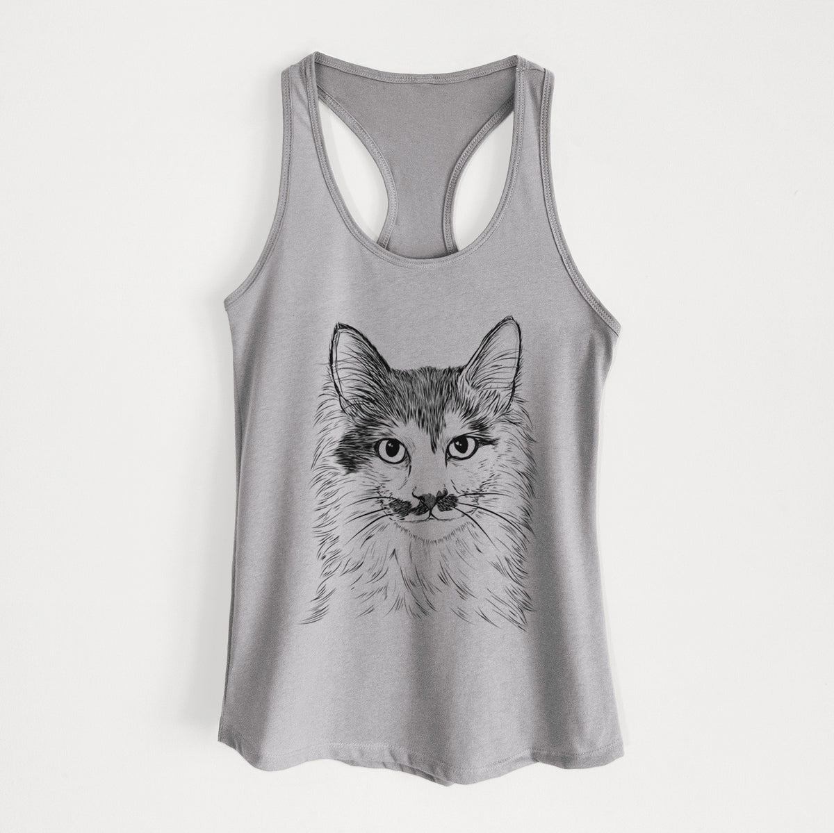 Stache the Longhaired Mustard Cat - Women&#39;s Racerback Tanktop