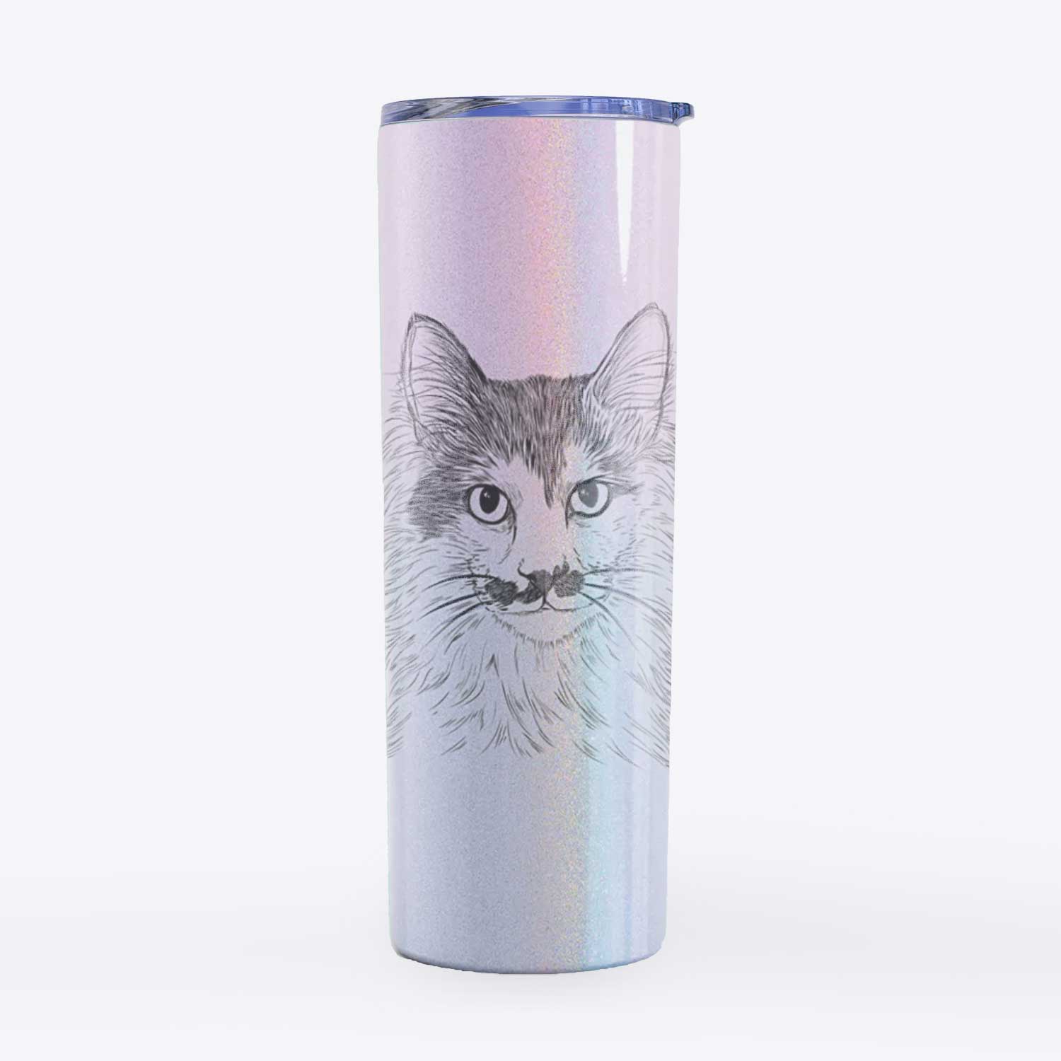 Stache the Longhaired Mustard Cat - 20oz Skinny Tumbler