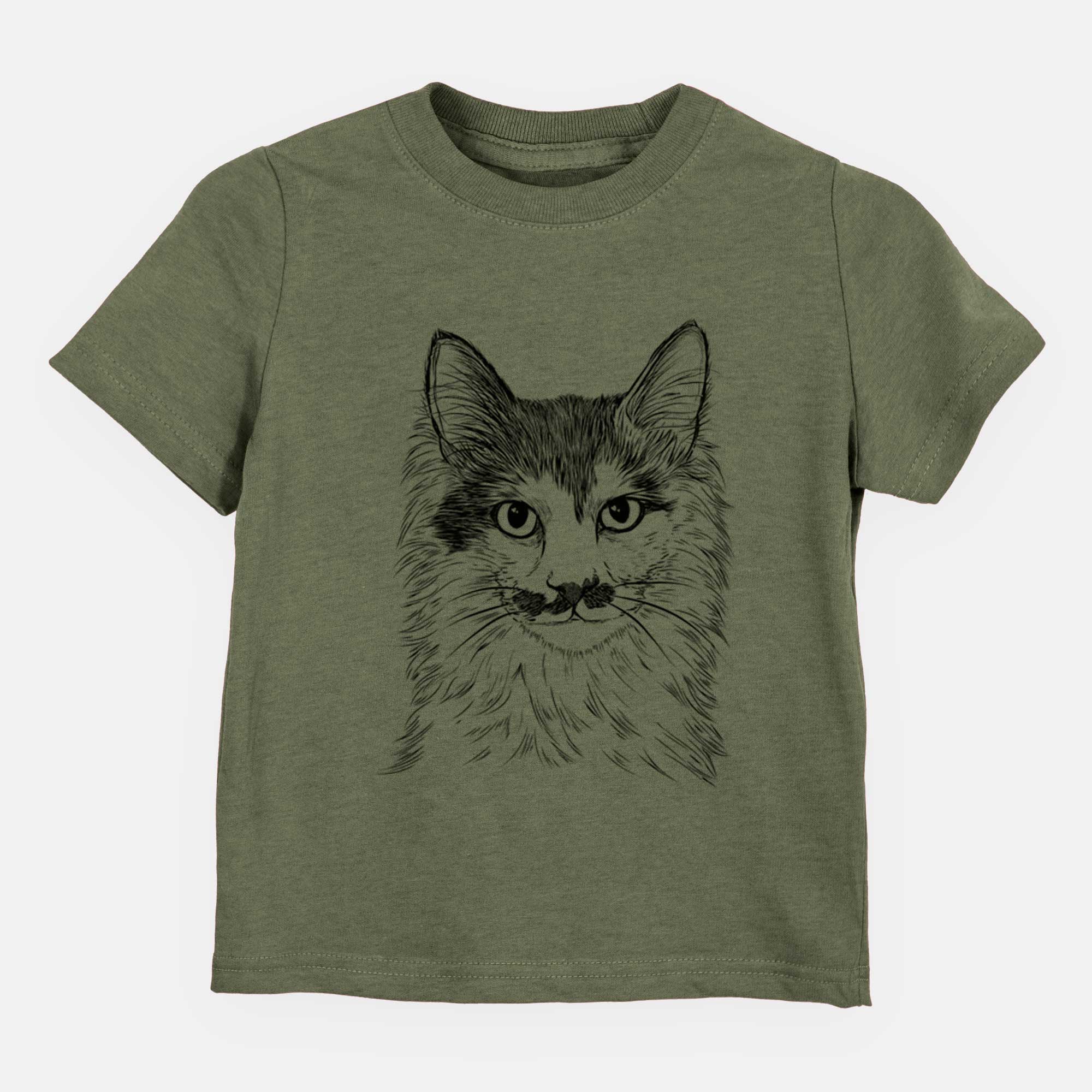 Bare Stache the Longhaired Mustard Cat - Kids/Youth/Toddler Shirt