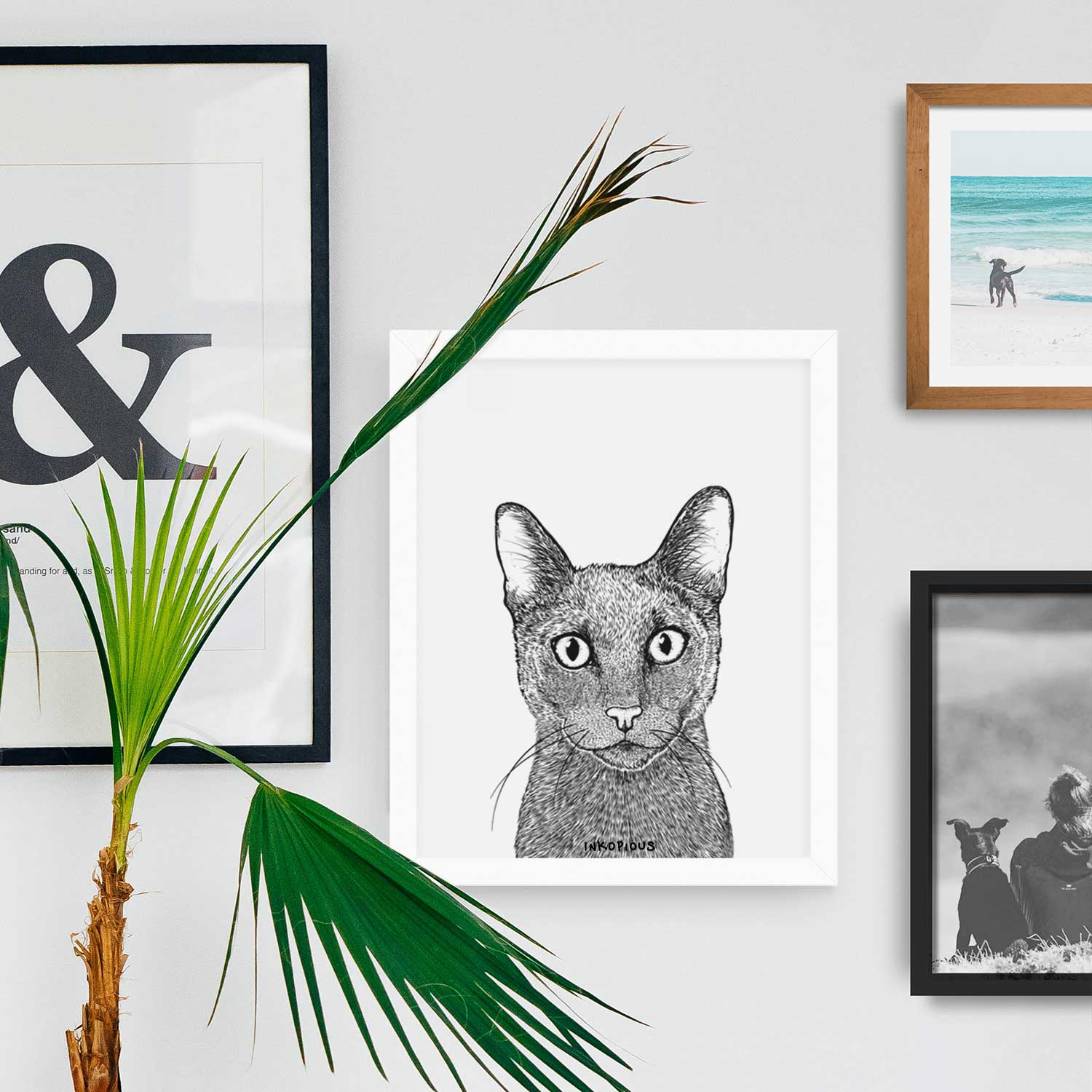 Stanley the Russian Blue Cat Art Print