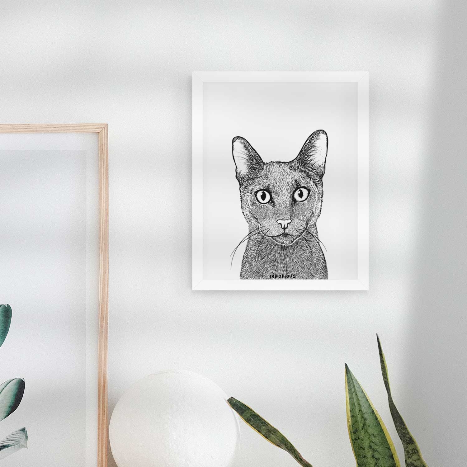 Stanley the Russian Blue Cat Art Print