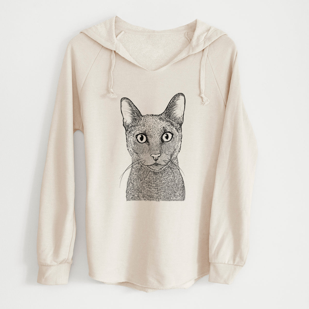 Bare Stanley the Russian Blue Cat - Cali Wave Hooded Sweatshirt