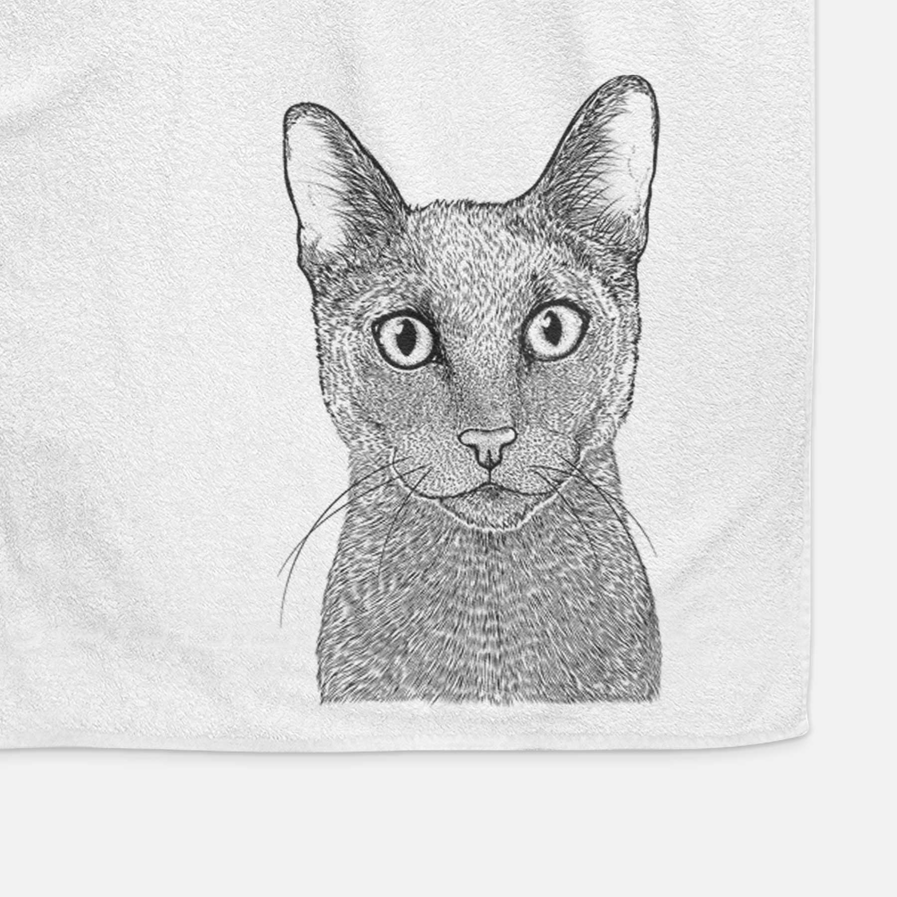 Stanley the Russian Blue Cat Decorative Hand Towel